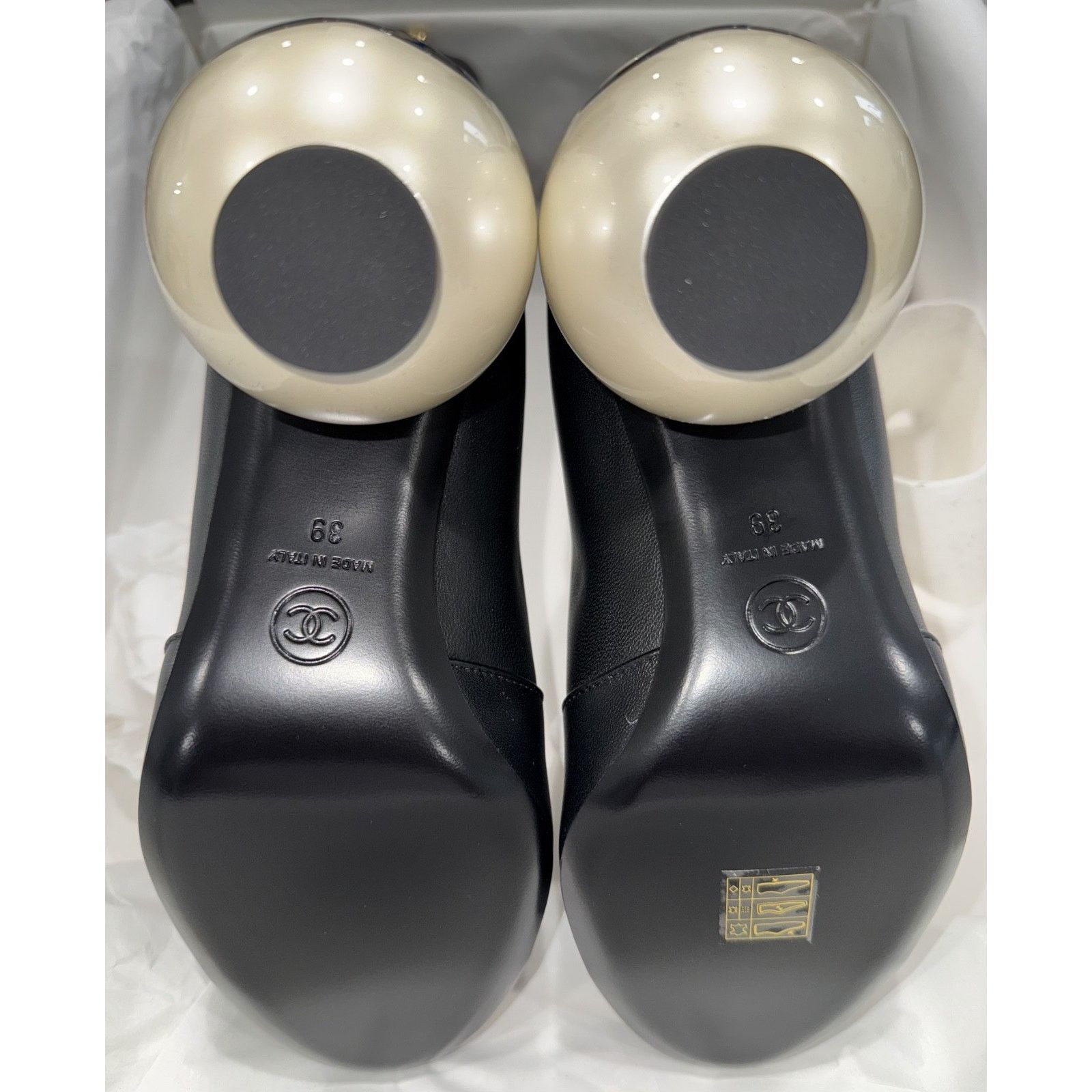 Chanel Ball Heel CC Logo Stretch Leather Mid Calf Boots 39 Size US 9 / IT 39 - 22 Thumbnail