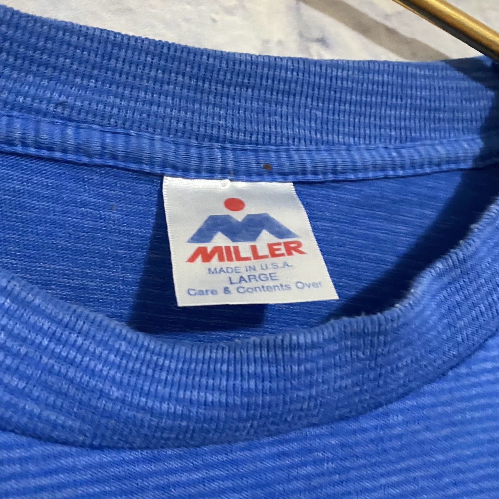 Vintage VINTAGE Oregon T Shirt Single Stitch Blue Striped Made in USA Men Size L Size US L / EU 52-54 / 3 - 5 Thumbnail