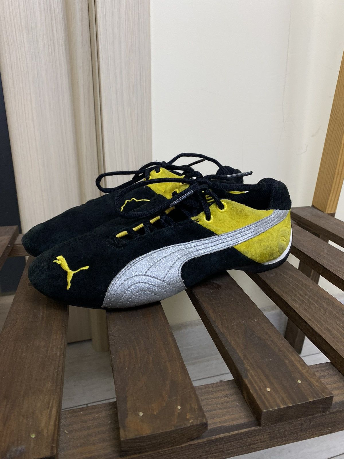 Puma Vintage Puma speed cat black yellow shoes size 39(25 cm) Size US 9 / IT 39 - 4 Thumbnail