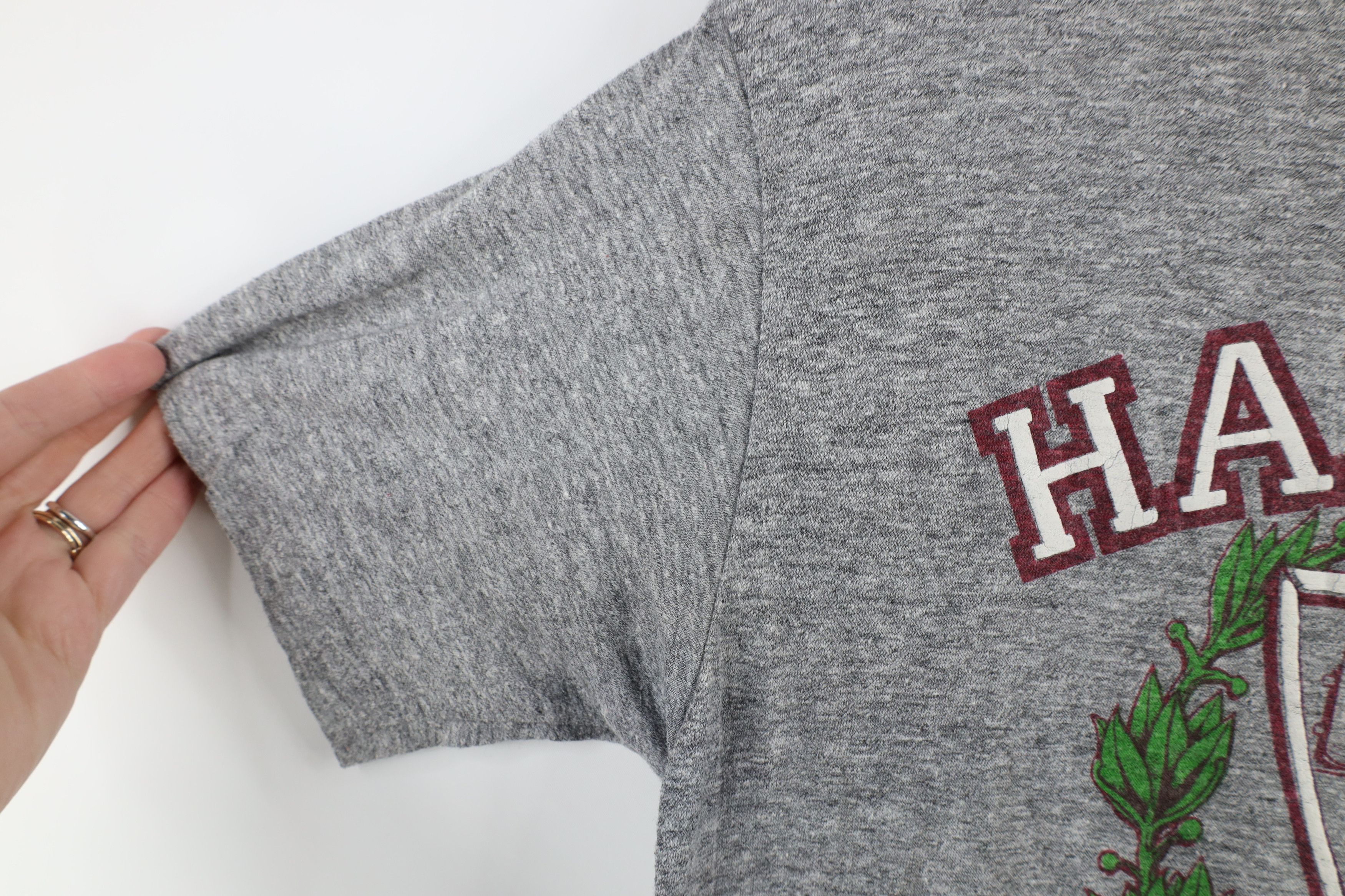 Vintage Vintage 70s 80s University Jersey Knit T-Shirt Gray USA Size US S / EU 44-46 / 1 - 5 Thumbnail