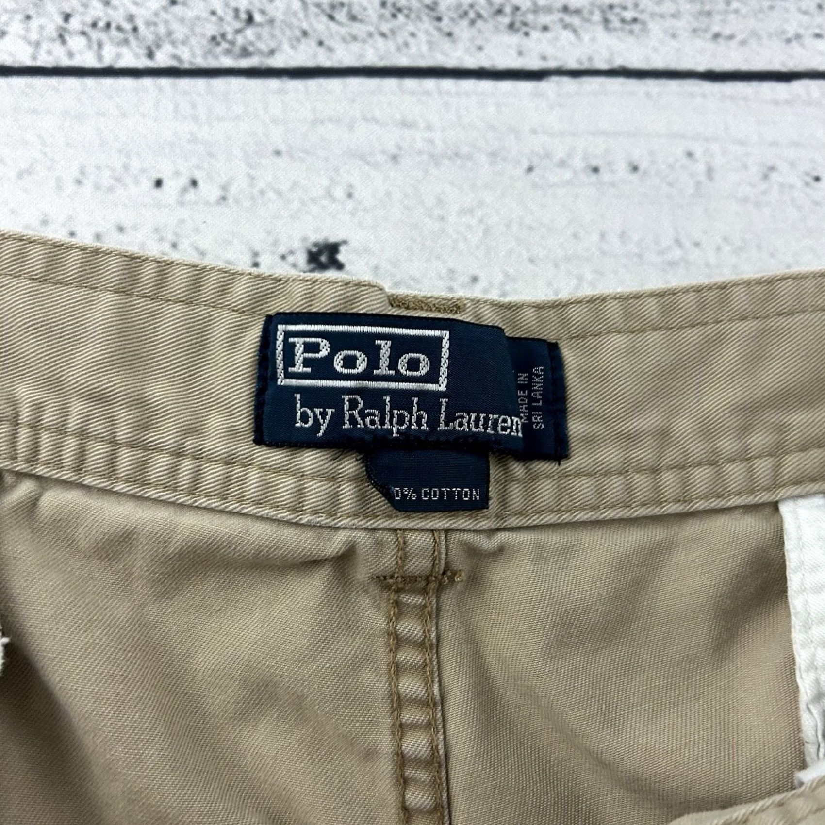 Polo Ralph Lauren VINTAGE Polo Ralph Lauren Cargo Shorts Men 40 Khaki Beige Cargo shorts Mens 40 Beige Size US L / EU 52-54 / 3 - 3 Thumbnail