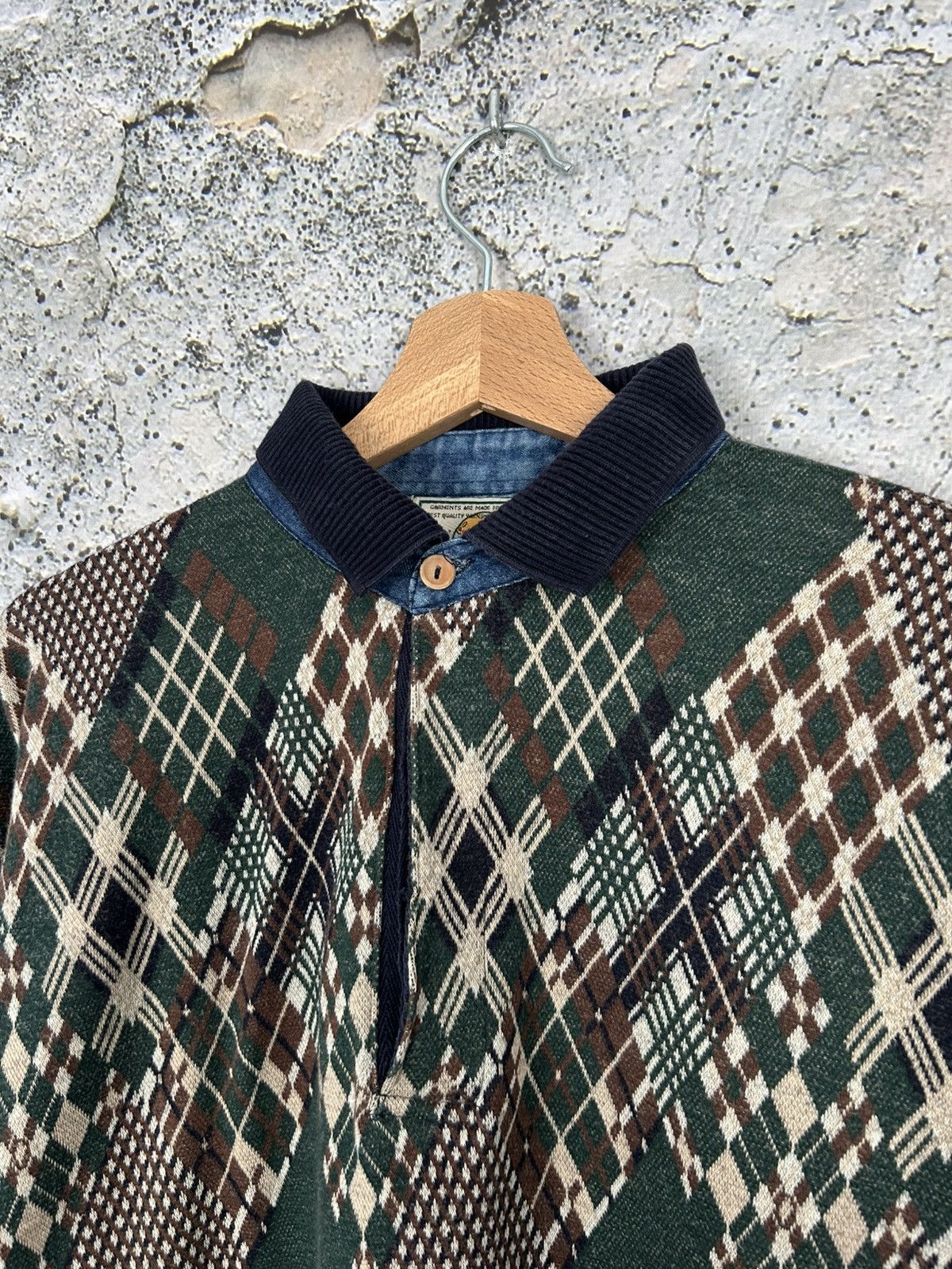 Vintage Vintage Avant Garde Polo Sweatshirt Archive Grunge Punk Size US M / EU 48-50 / 2 - 3 Thumbnail