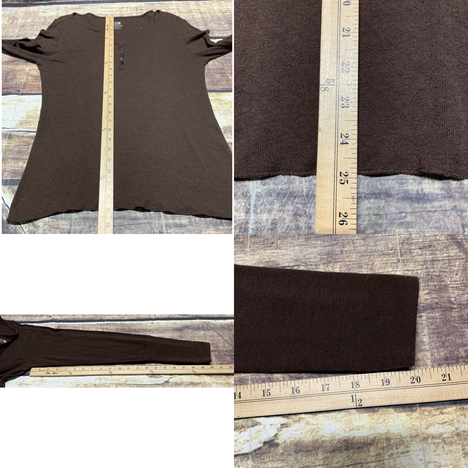 The North Face The North Face Shirt Top Womens Large Brown Knitted V-Neck Long Sleeve Pullover Size L / US 10 / IT 46 - 8 Thumbnail