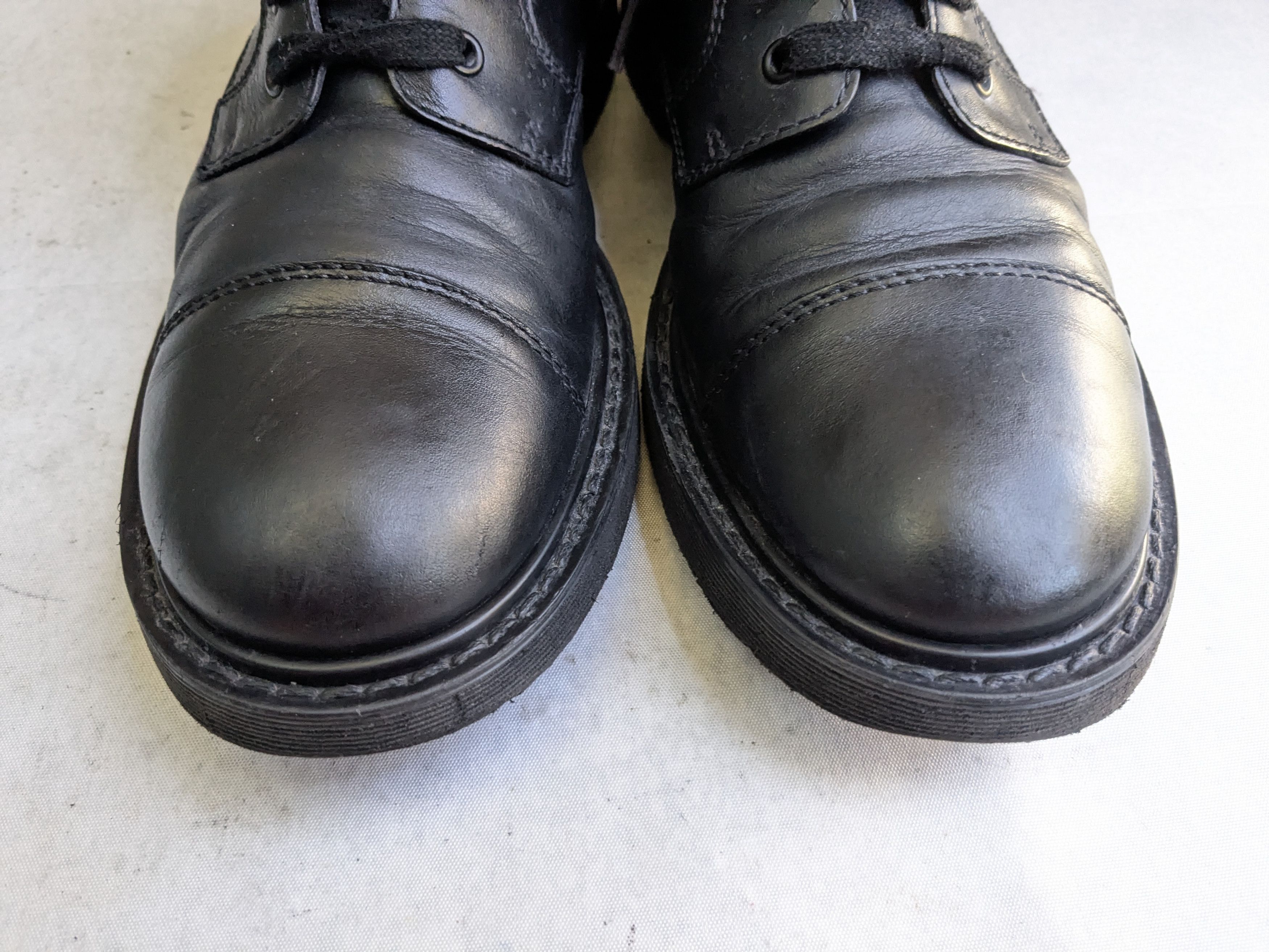 Prada Prada Combat Boots Black Leather 9.5 Side Zip Size US 9.5 / EU 42-43 - 3 Thumbnail