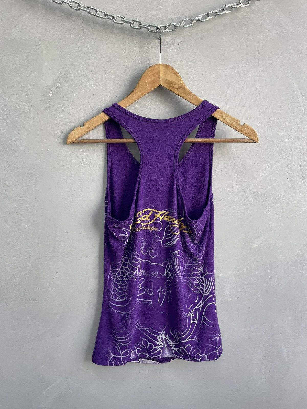 Ed Hardy Vintage rare edhardy y2k big logo tank t shirt Size L / US 10 / IT 46 - 6 Thumbnail