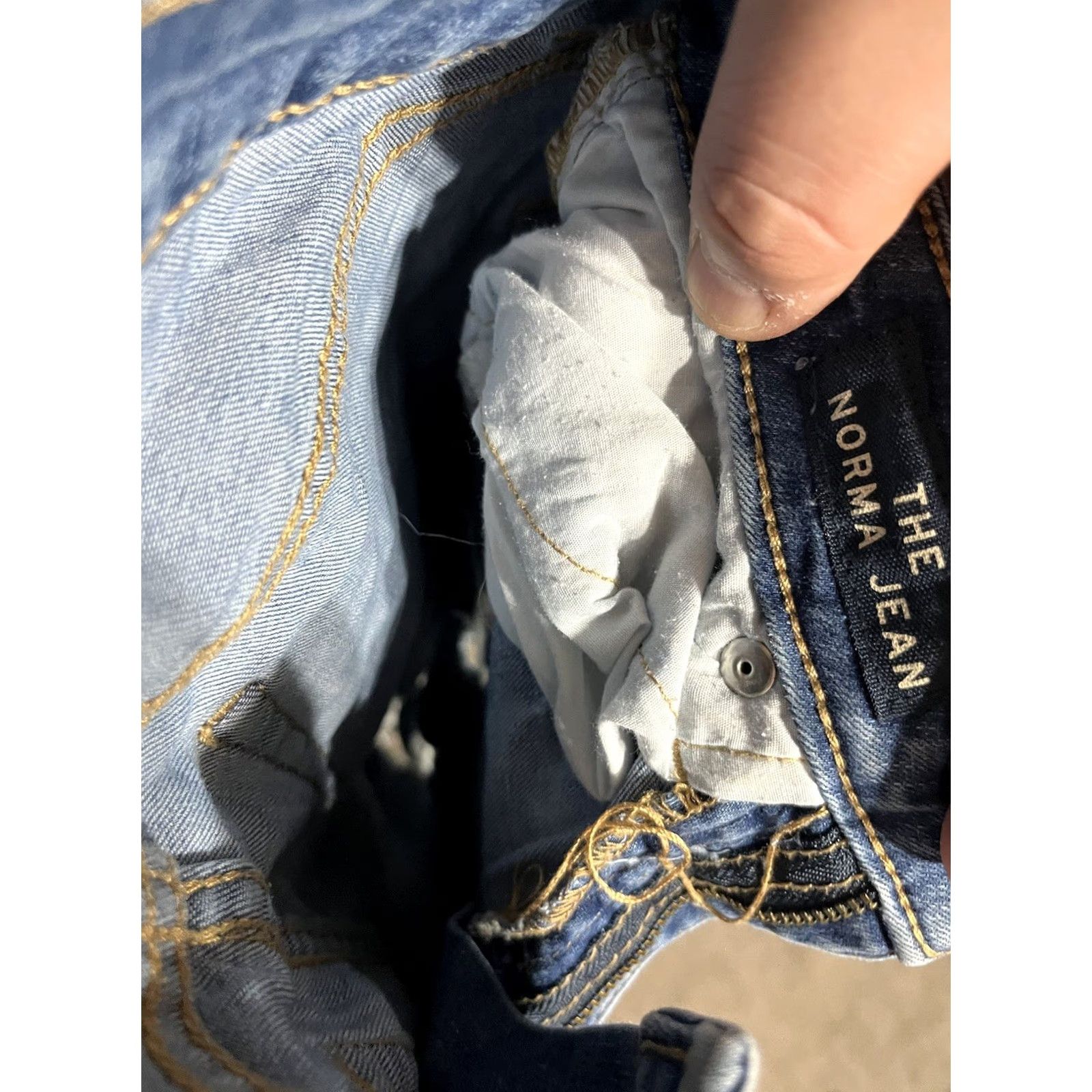 Vintage Aéropostale The Norma Jean Jeans Women's 0 Blue Distressed Medium Wash Denim Skinny High Rise 5-Pocket Size 25" / US 0 / IT 36 - 6 Thumbnail
