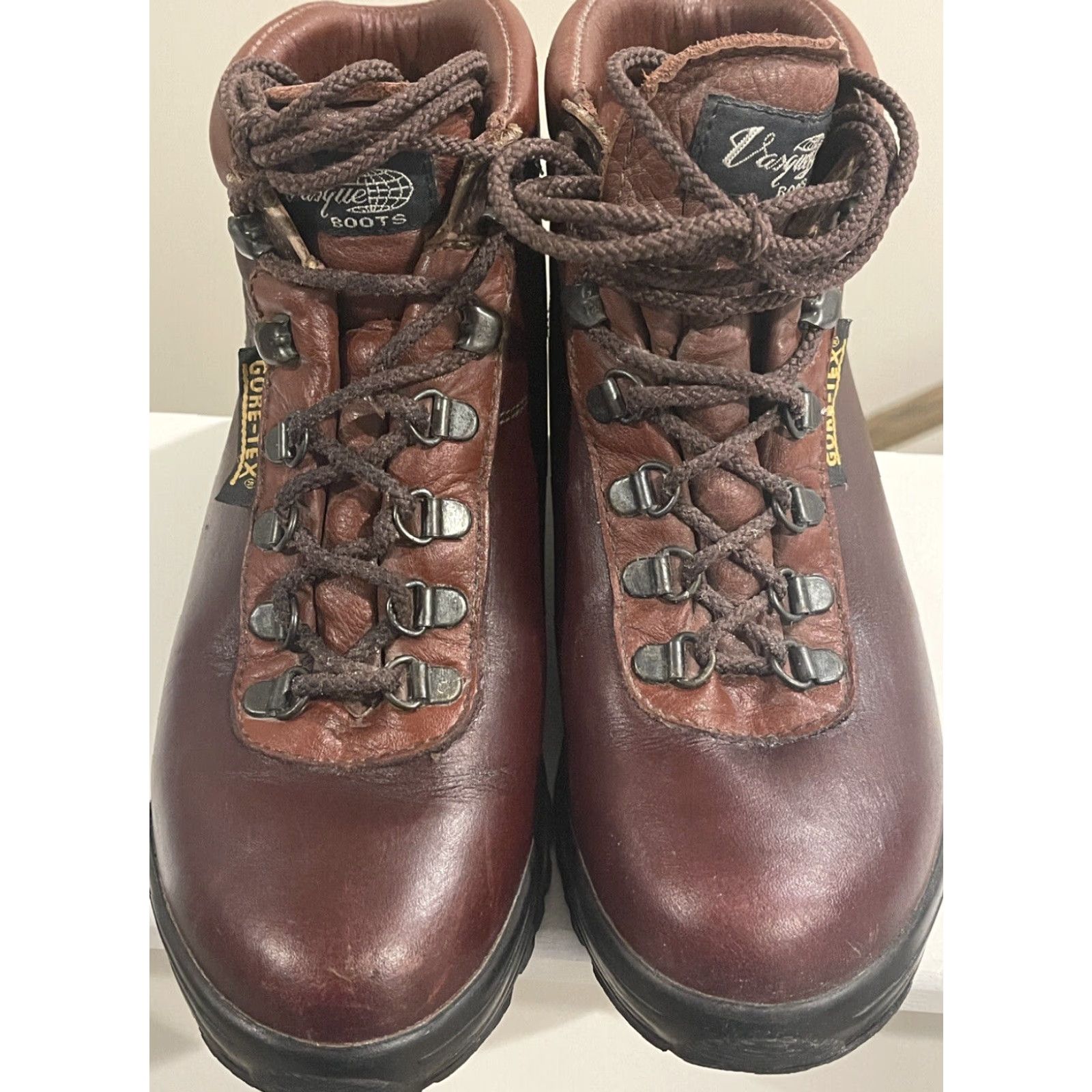 Vasque Vasque Skywalk Sundowner Boots Sz 6M Dark Red Gore-Tex Leather Hiking Trail Men Boots Size US 6 / EU 39 - 4 Thumbnail