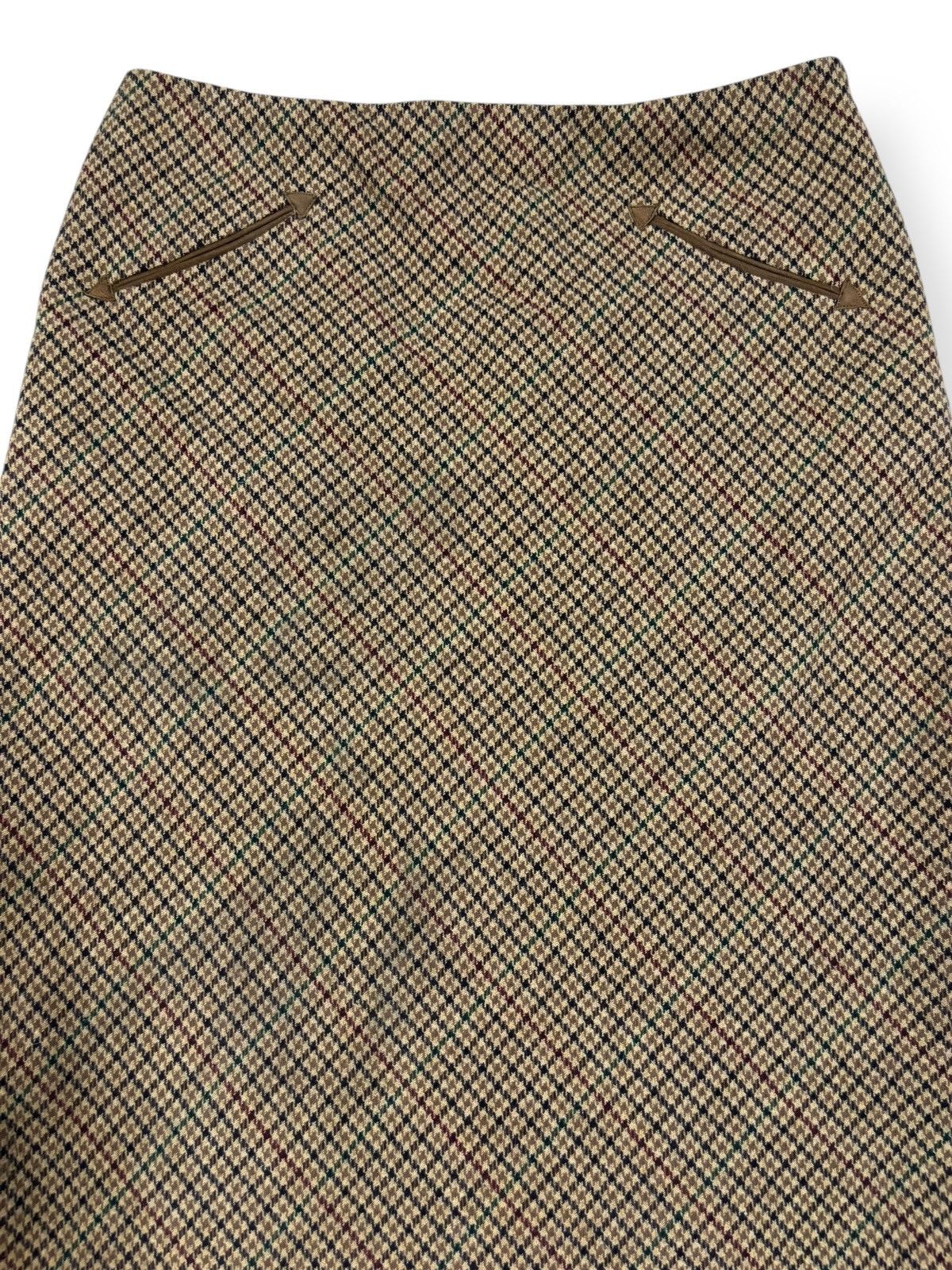 Ralph Lauren Vintage Ralph Lauren Houndstooth Pattern Wool Midi Skirt Size 30" / US 8 / IT 44 - 3 Thumbnail