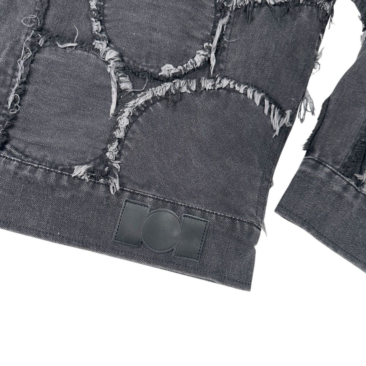 Nahmias Nahmias Distressed Black Denim Patchwork Jacket Blazer Size US M / EU 48-50 / 2 - 4 Thumbnail