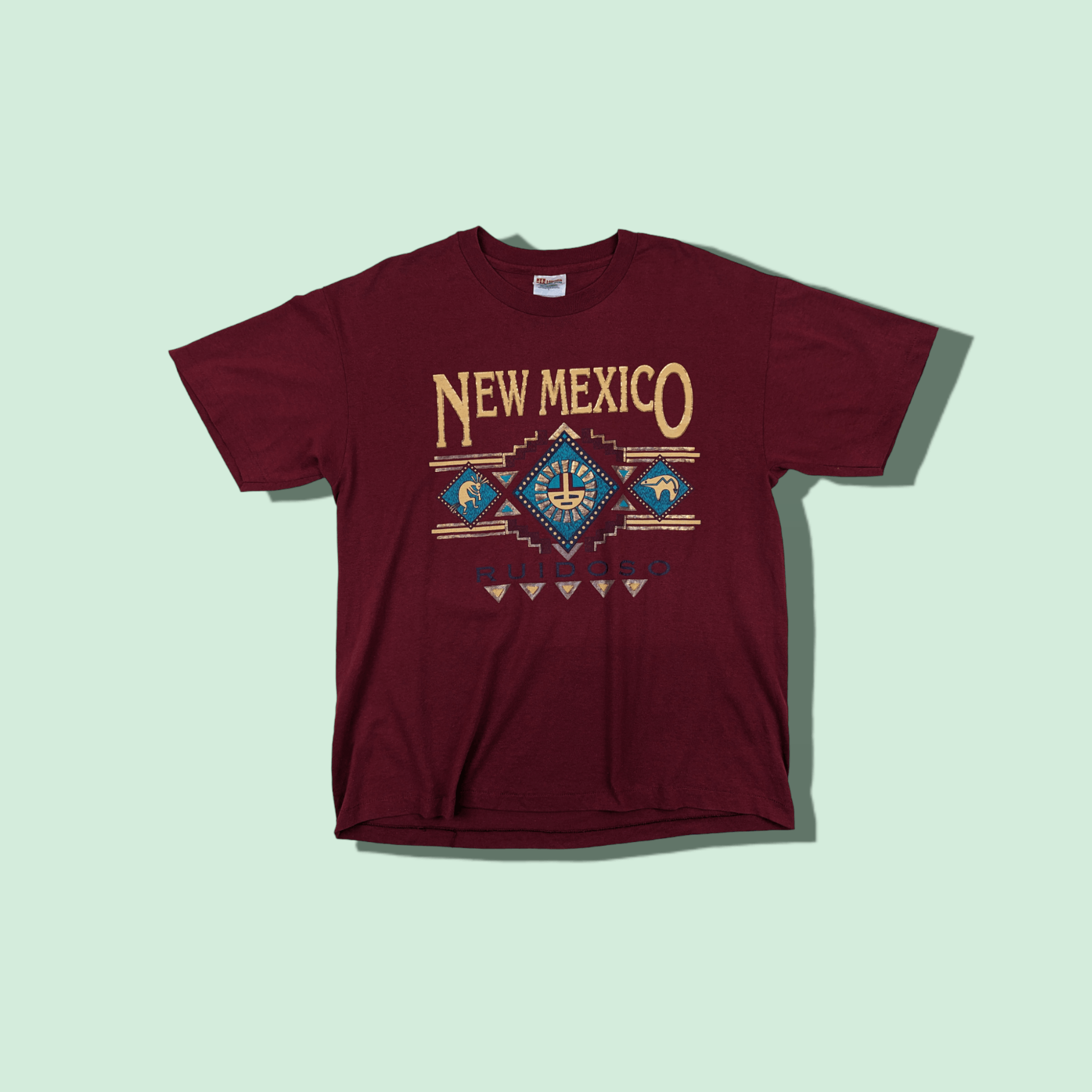 Hanes Vintage 90's NEW MEXICO Ruidoso T Shirt Single Stitches Tee Size US L / EU 52-54 / 3 - 1 Thumbnail