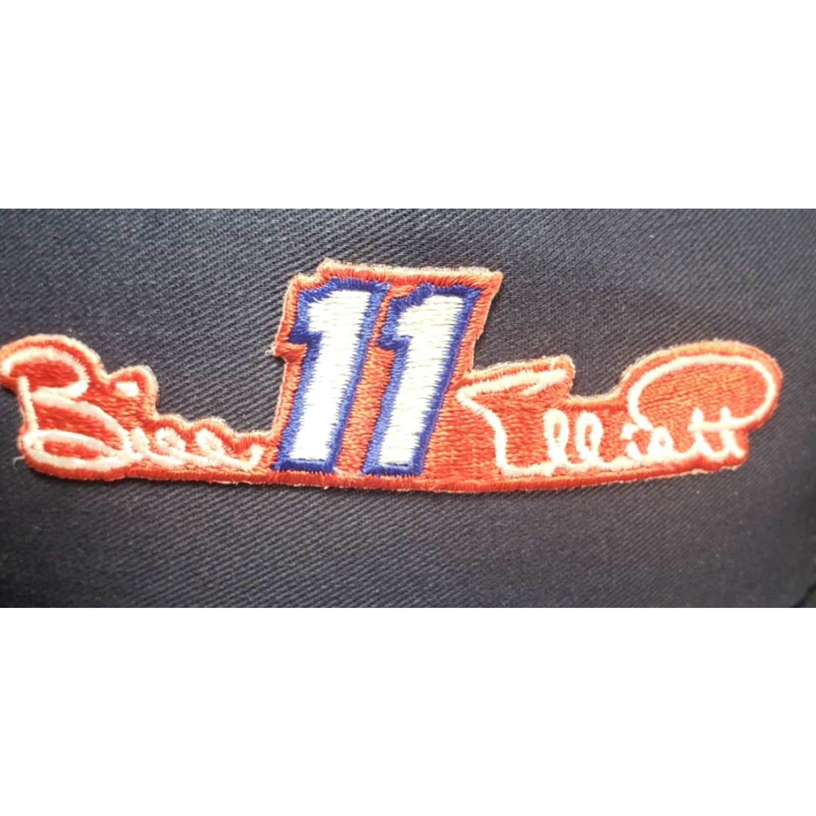 NASCAR VINTAGE Bill Elliott Nascar #11 Blue Snapback Patch Hat Racing Cap USA Mens Adjustable Size Blue 90s Hat Size ONE SIZE - 2 Thumbnail