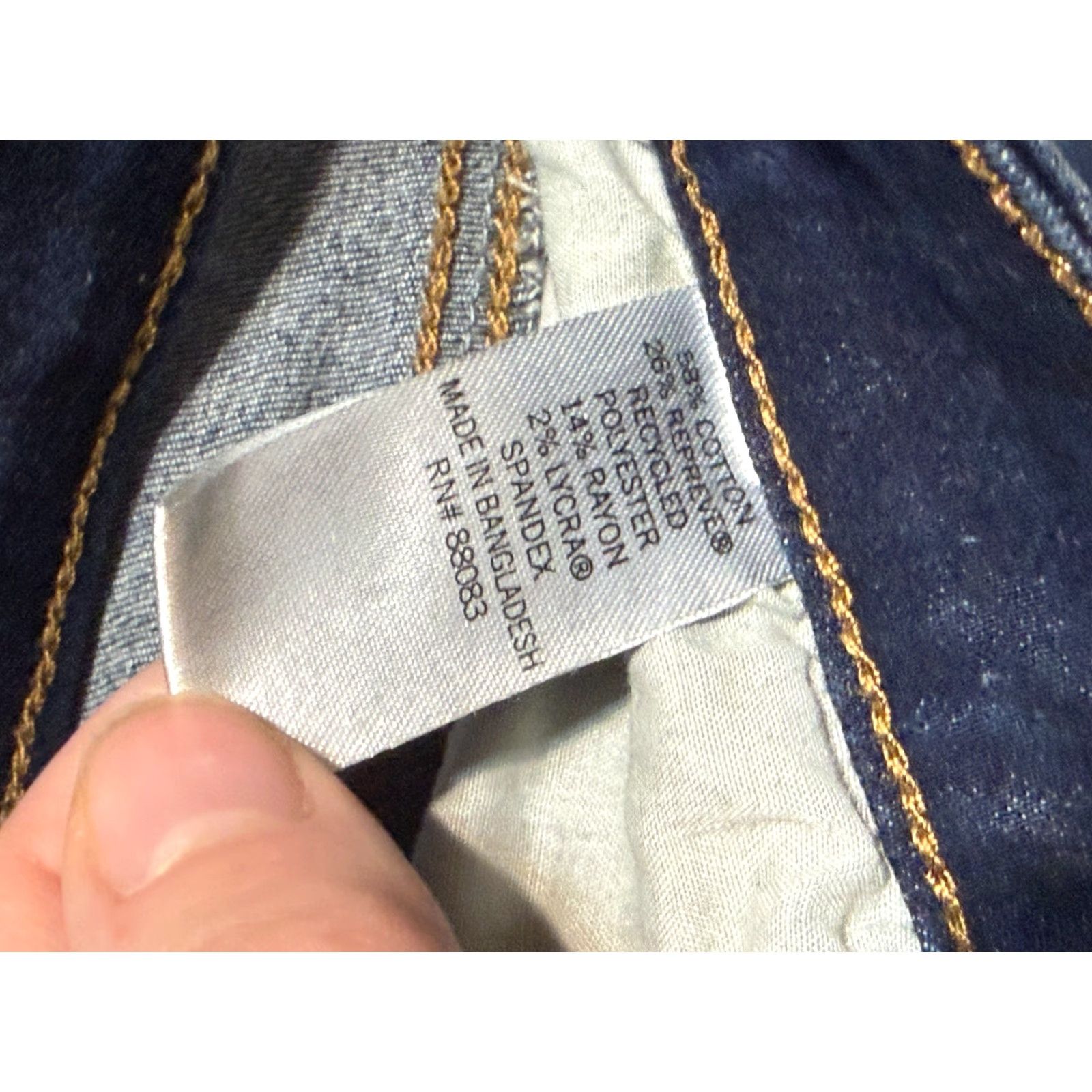 Vintage SO Jeans Women's 13/31W Blue Denim Distressed Super High Rise Jegging Jeans Womens Size 34" / US 12 / IT 48 - 5 Thumbnail