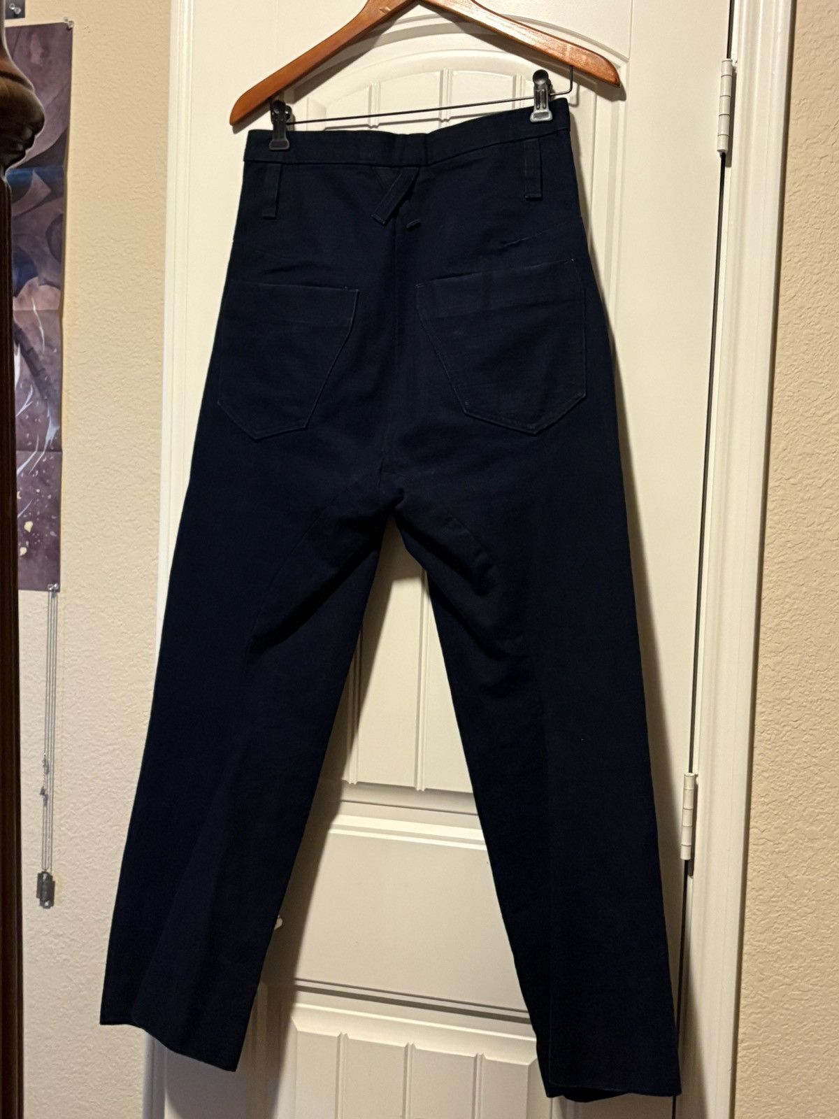 KOZABURO Kozaburo AW21 Indigo Plainweave 3D tailored trousers Size US 30 / EU 46 - 2 Thumbnail