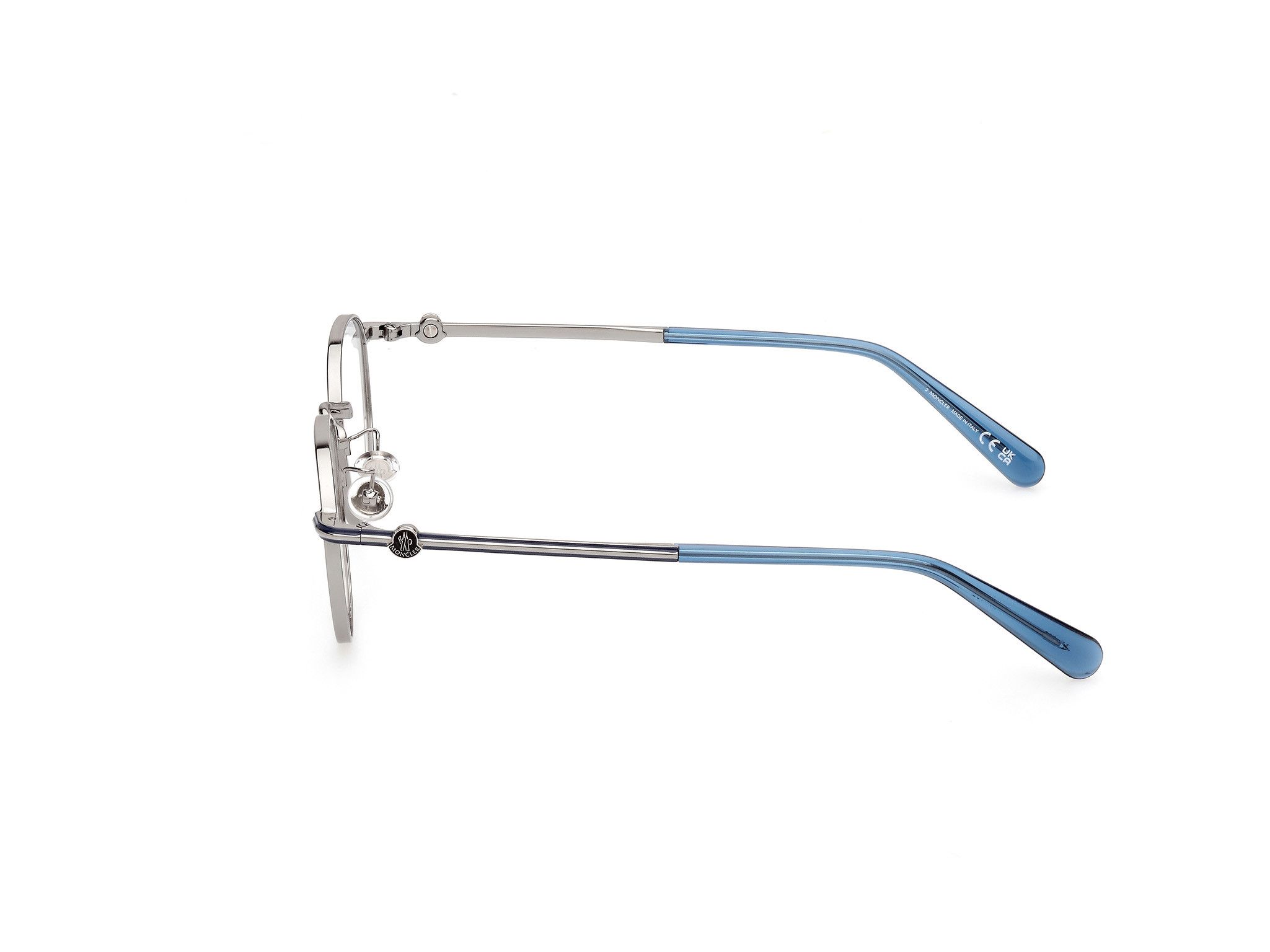 Moncler o1y0225 Size : OS / 48 mm Eyeglass Frame in Blue/Silver Size ONE SIZE - 4 Thumbnail