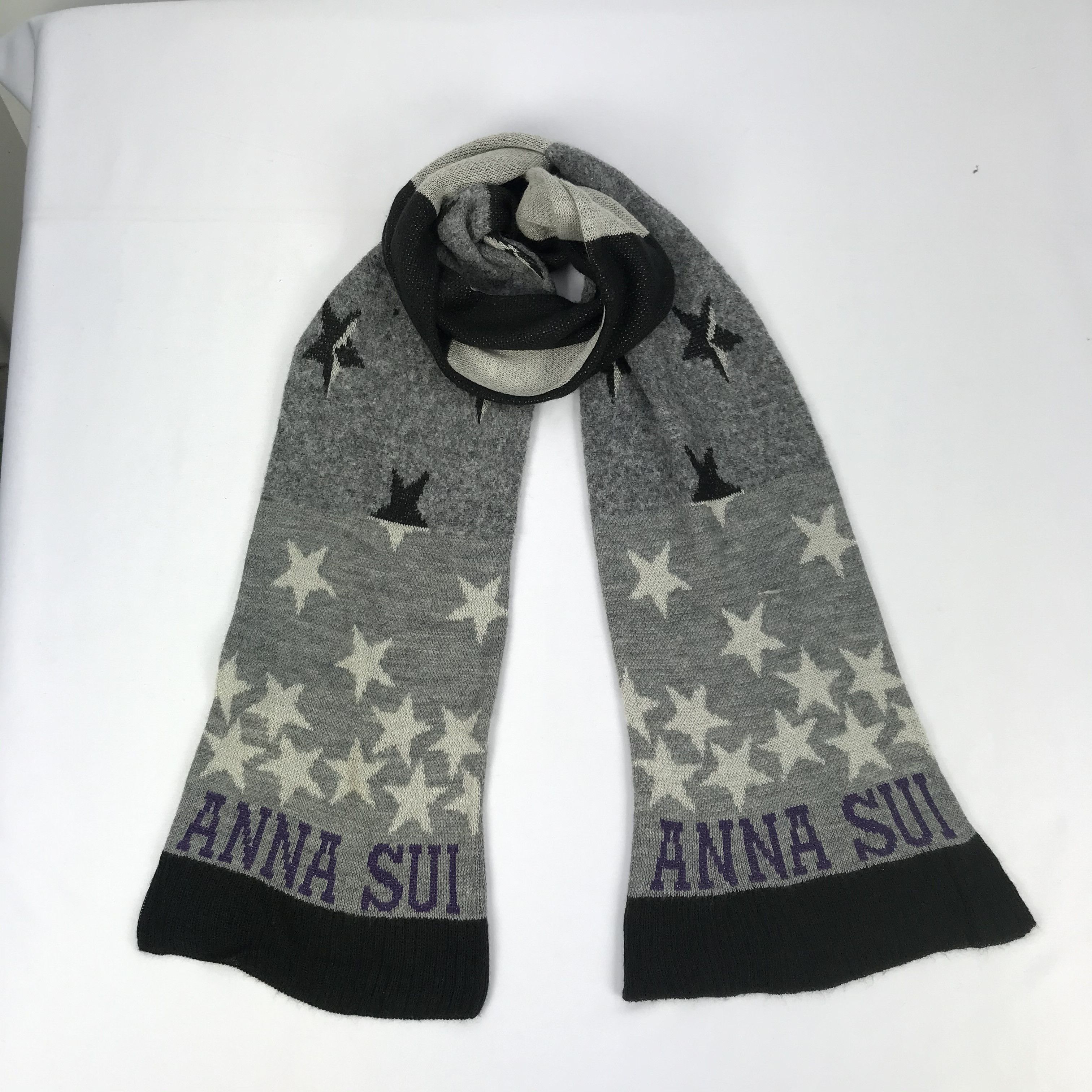 Anna Sui Vintage Wool Scarf Winter Scarves 56789 Size ONE SIZE - 1 Thumbnail