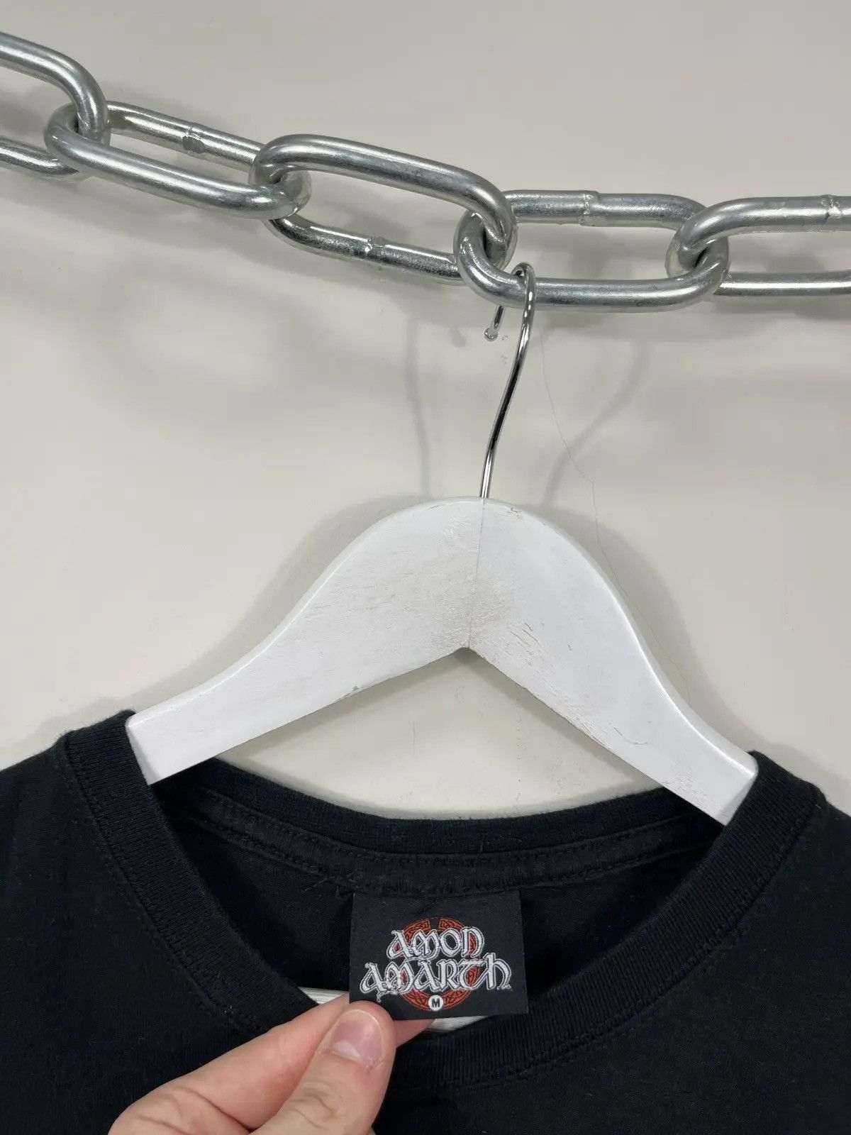 Band Tees × Vintage Vintage Amon Amarth Big Graphic Logo Rock Black Band Tee Size US M / EU 48-50 / 2 - 5 Thumbnail
