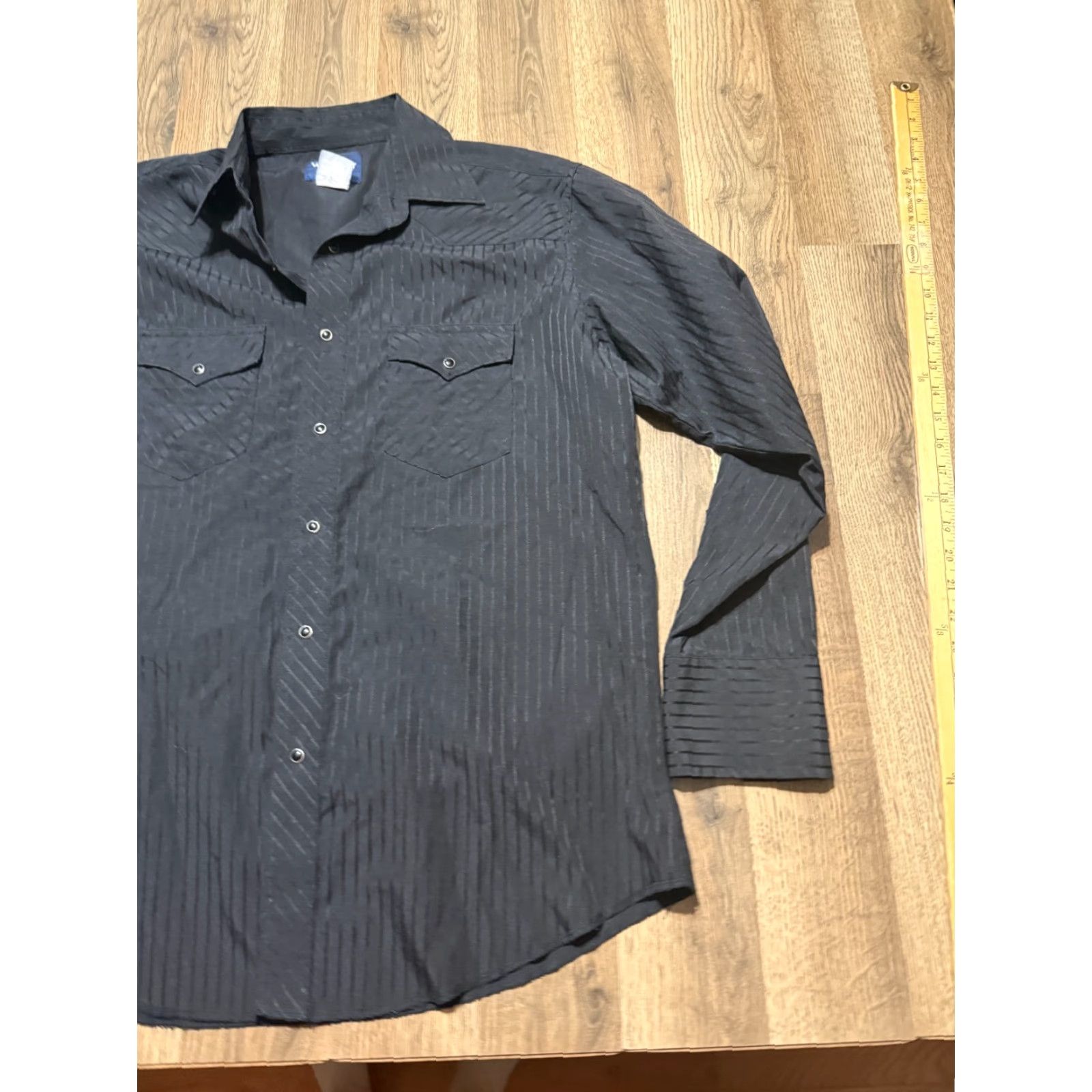 Wrangler VINTAGE Wrangler Shirt Mens L Black Long Sleeve Button Up Pockets Western Button Up Shirt? Size US L / EU 52-54 / 3 - 3 Thumbnail