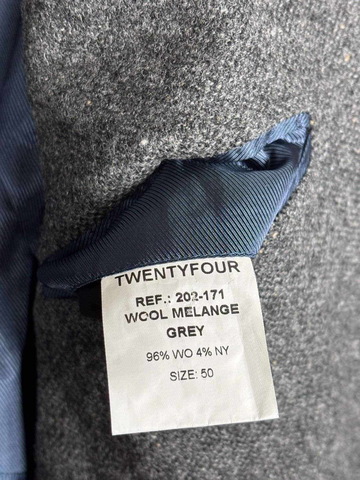 Other 7d Collection Twentyfour Wool Melange Grey Blazer Jacket Size 40R - 16 Thumbnail
