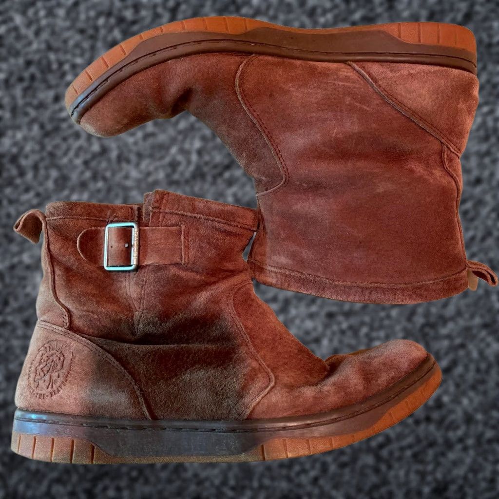 Diesel Basket Butch Zippy (zip up) leather boots - size 10.5 | Grailed