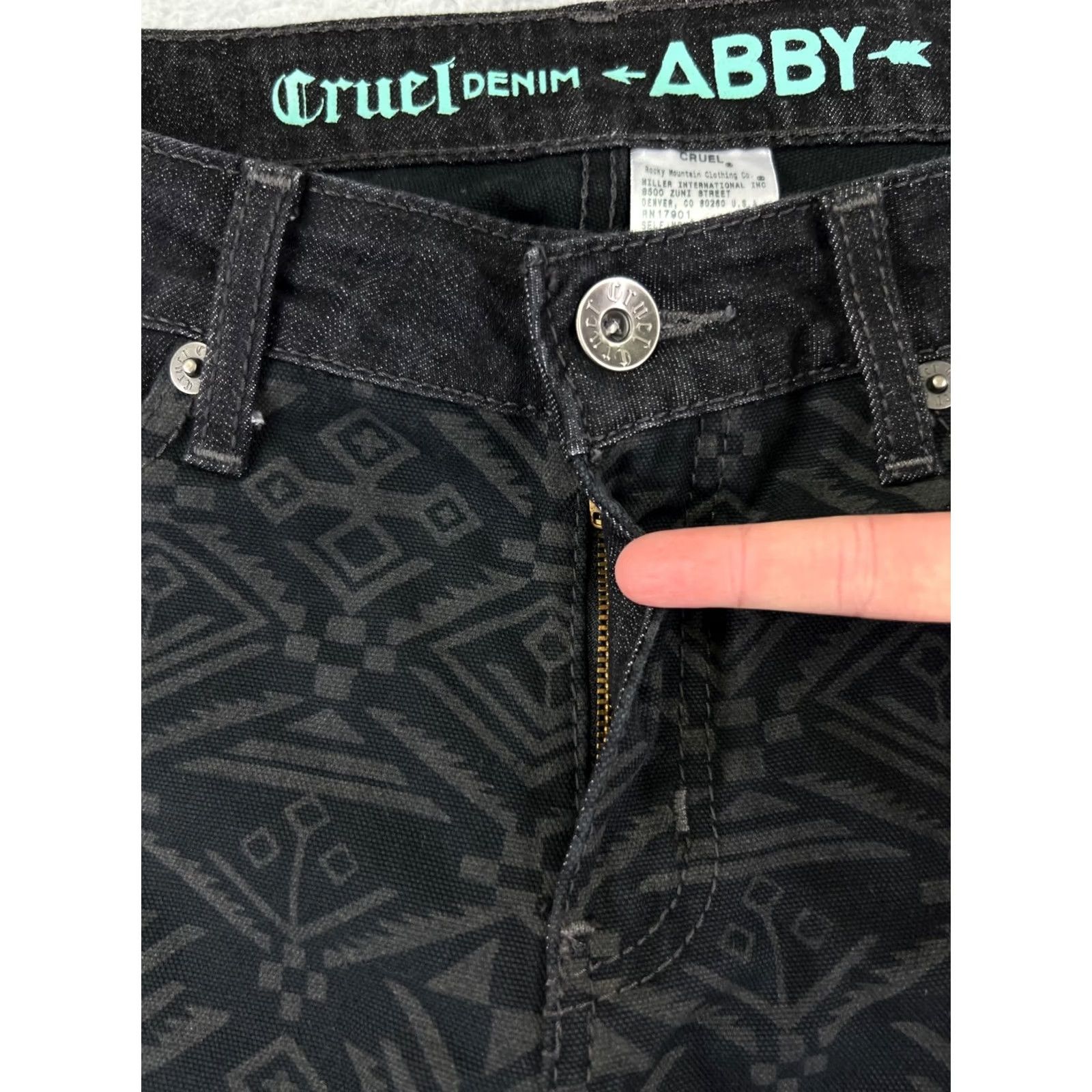 Denime Cruel Denim Jeans Boots Cut Black Denim Abby Bootcut 11 Womens Aztec Pattern Vintage No N/A Size 32" / US 10 / IT 46 - 5 Thumbnail