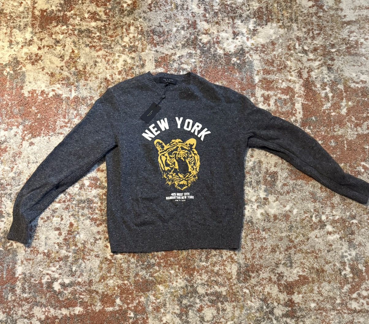 Rag & Bone Rag & Bone "New York Tiger" Donegel Crewneck Sweater Size US L / EU 52-54 / 3 - 1 Thumbnail