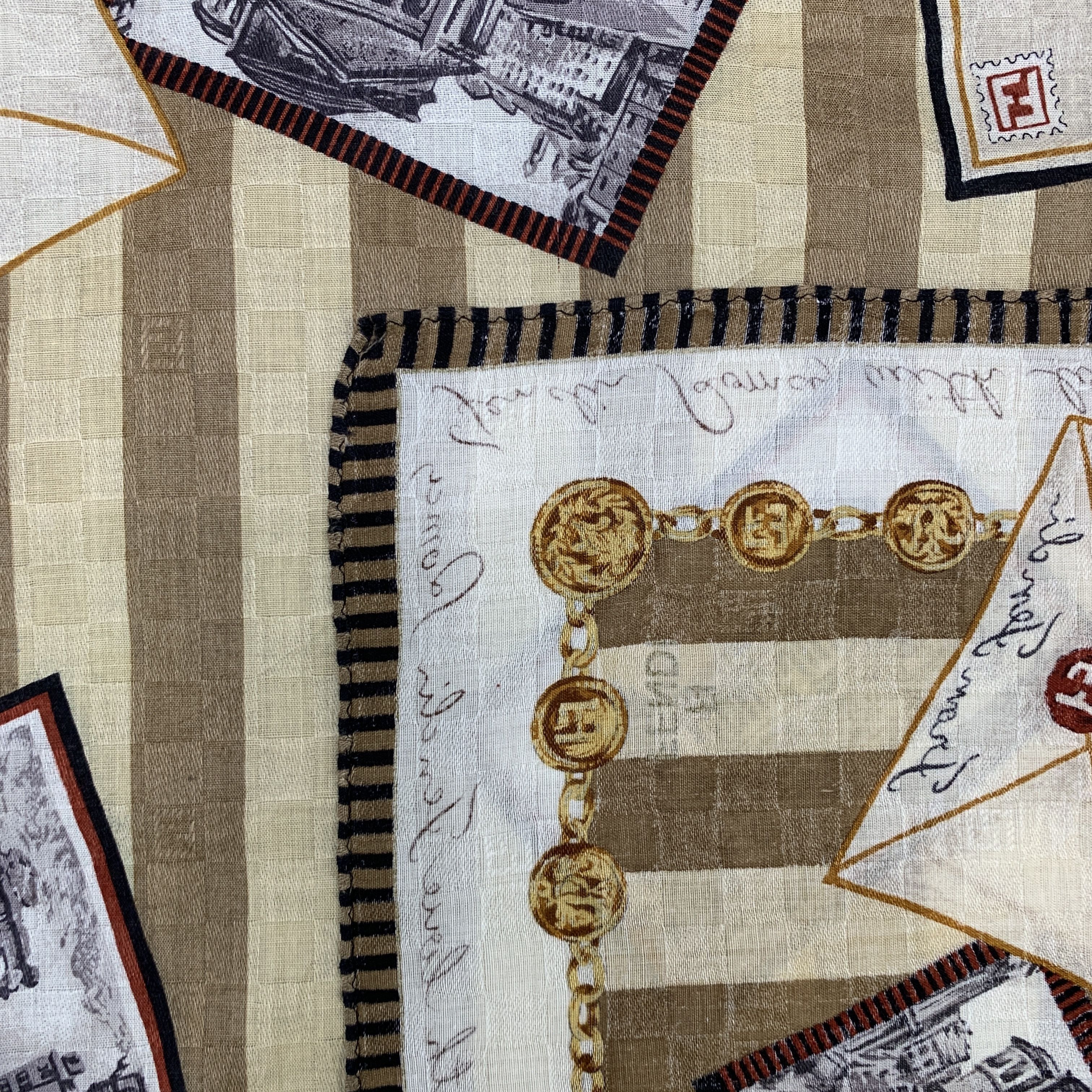 Fendi × Vintage Vintage Fendi Neckerchief/ Handkerchief - HKA938 Size ONE SIZE - 10 Thumbnail