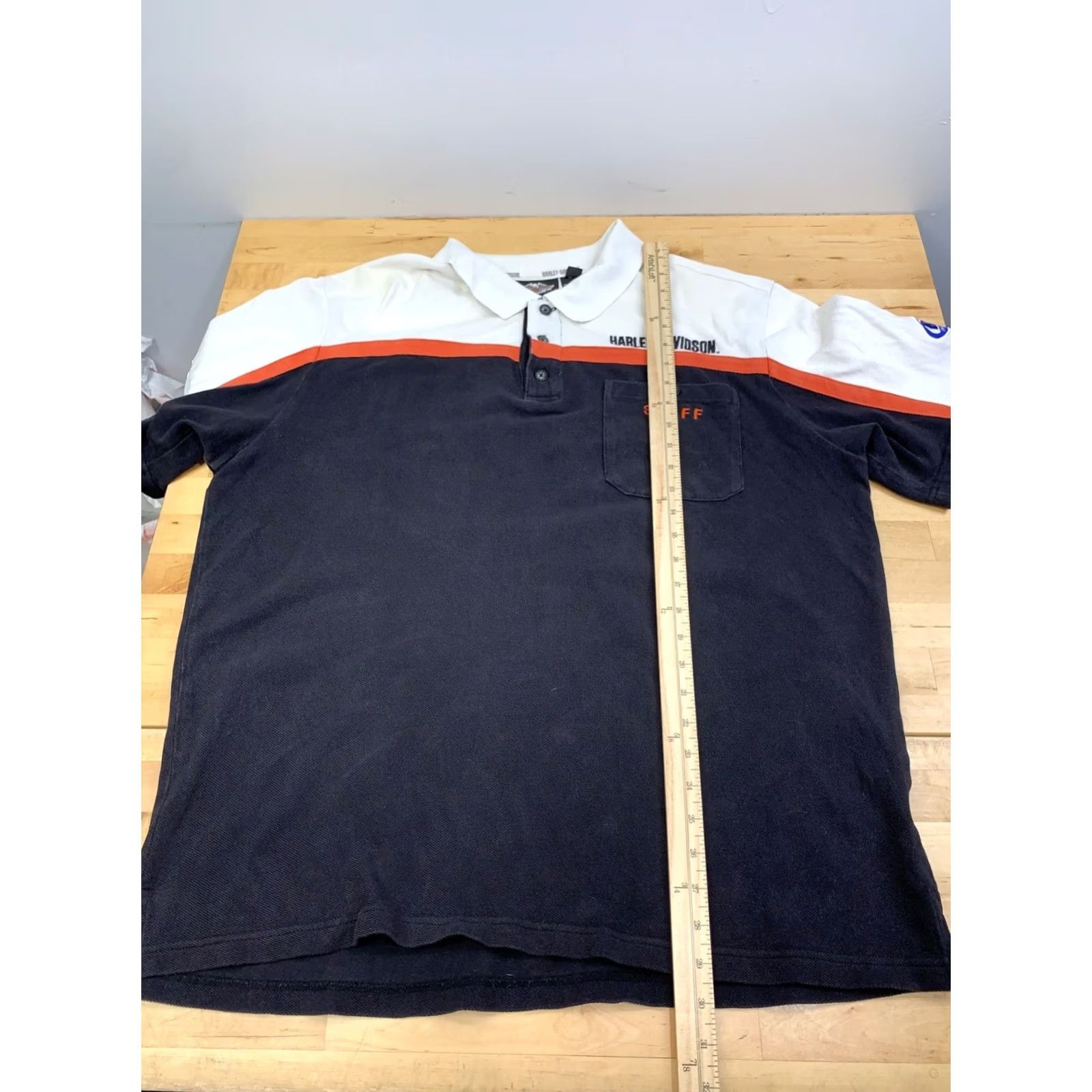 Harley Davidson Harley-Davidson Polo Shirt XL Men Biker Motorcycle Embroidered Flames Logo 13179 Size US XL / EU 56 / 4 - 7 Thumbnail