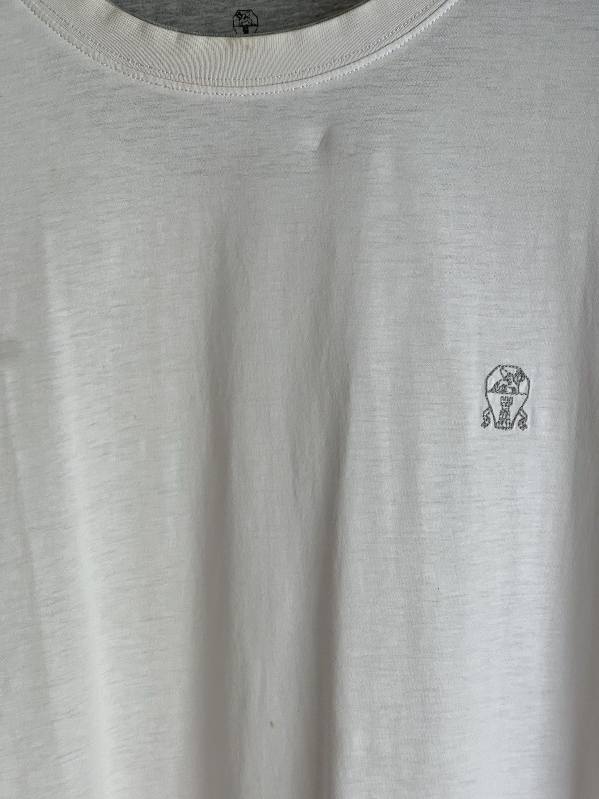 Brunello Cucinelli Brunello Cucinelli grey trimmed tshirt Size US M / EU 48-50 / 2 - 4 Thumbnail