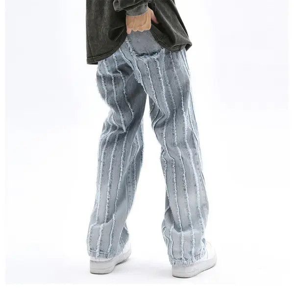 Japanese Brand Fukada x Kei Striped Stacked Denim Jeans Size US 30 / EU 46 - 7 Thumbnail