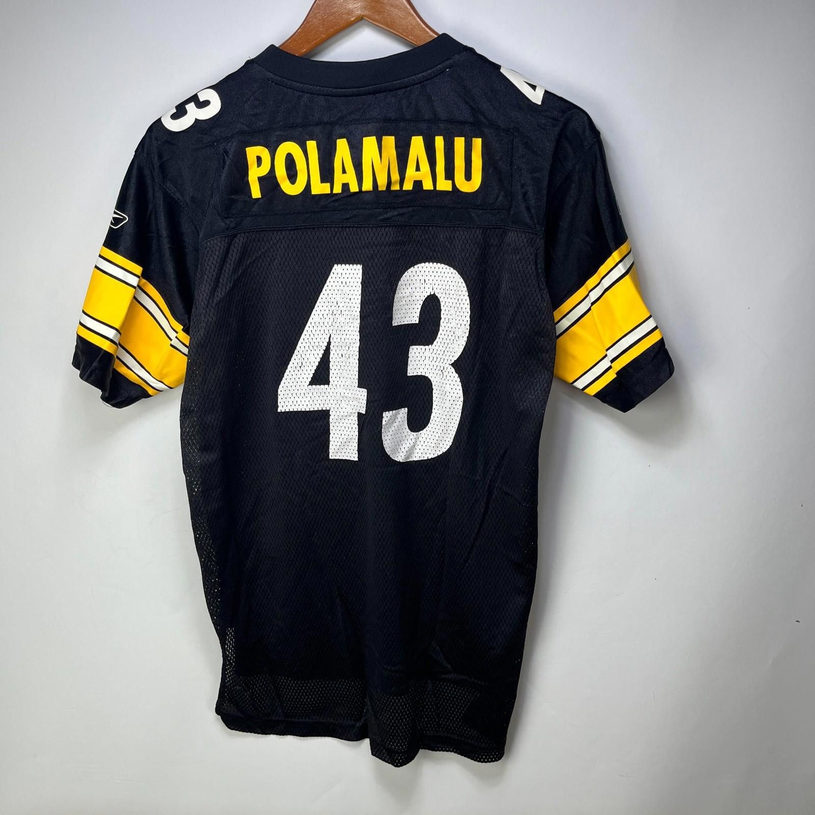 Reebok Vintage Pittsburgh Steelers Polamalu Jersey Youth XL Size ONE SIZE - 7 Thumbnail