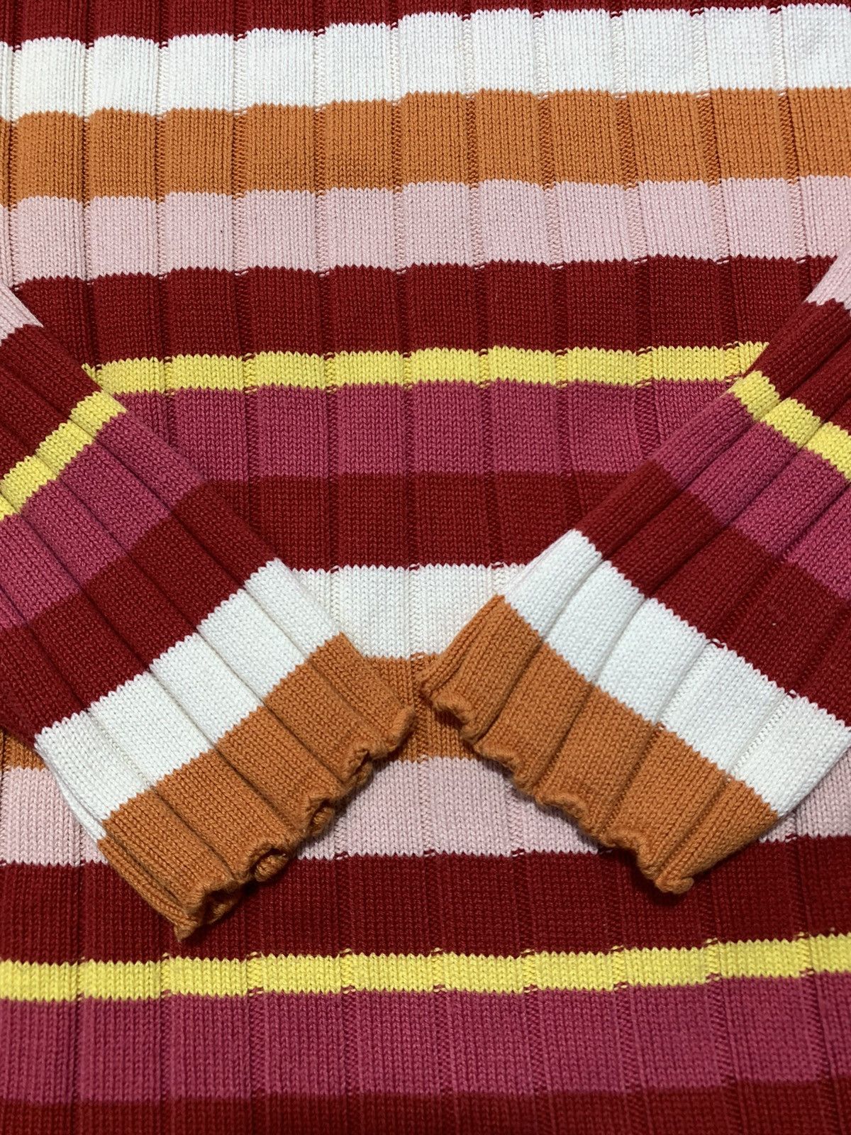 Japanese Brand × Vintage Vintage Y2K striped sweater streetwear style size M Size M / US 6-8 / IT 42-44 - 5 Thumbnail