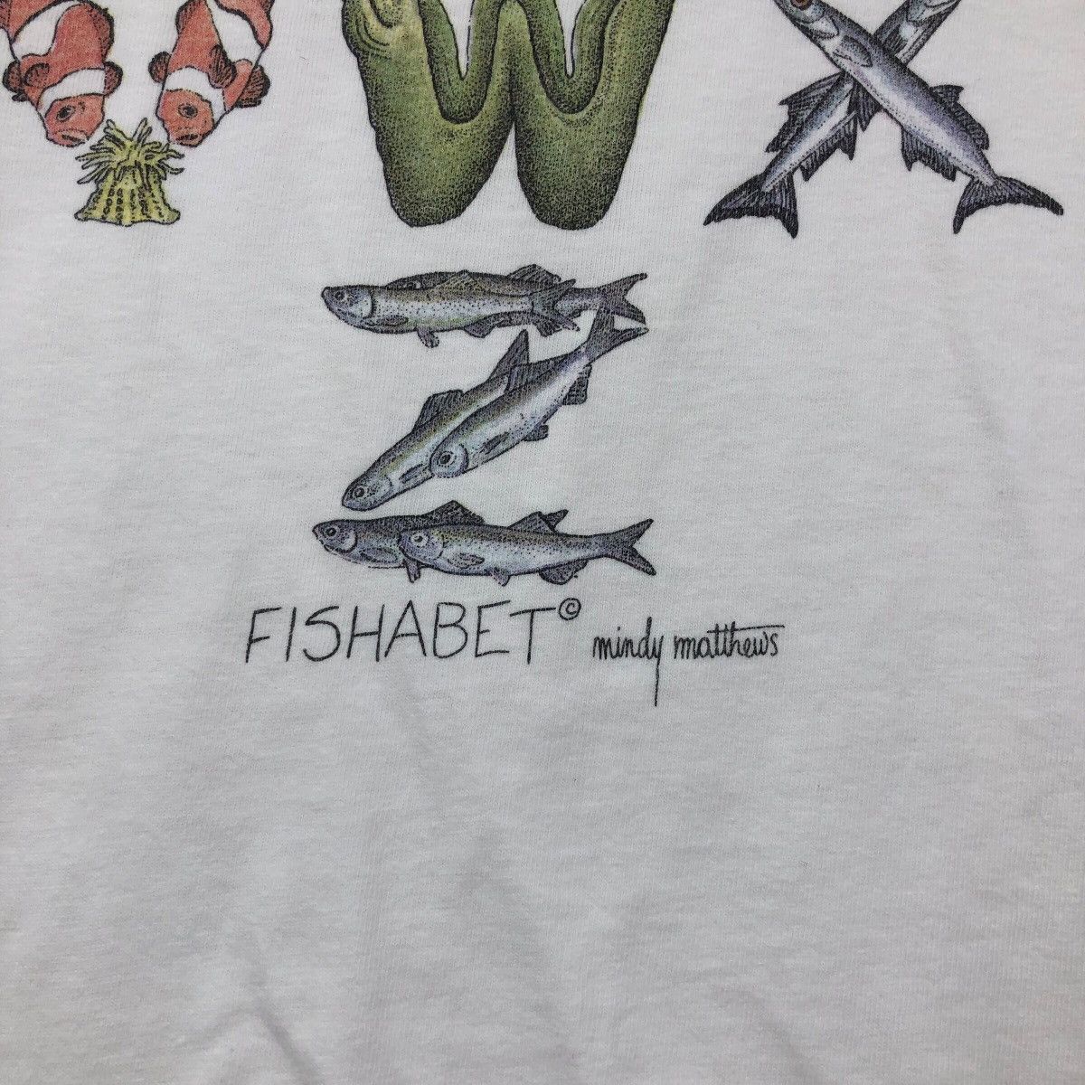 Vintage Vintage 80s Fish Alphabet Fishabet 1989 Mindy T Shirt Size US M / EU 48-50 / 2 - 5 Thumbnail