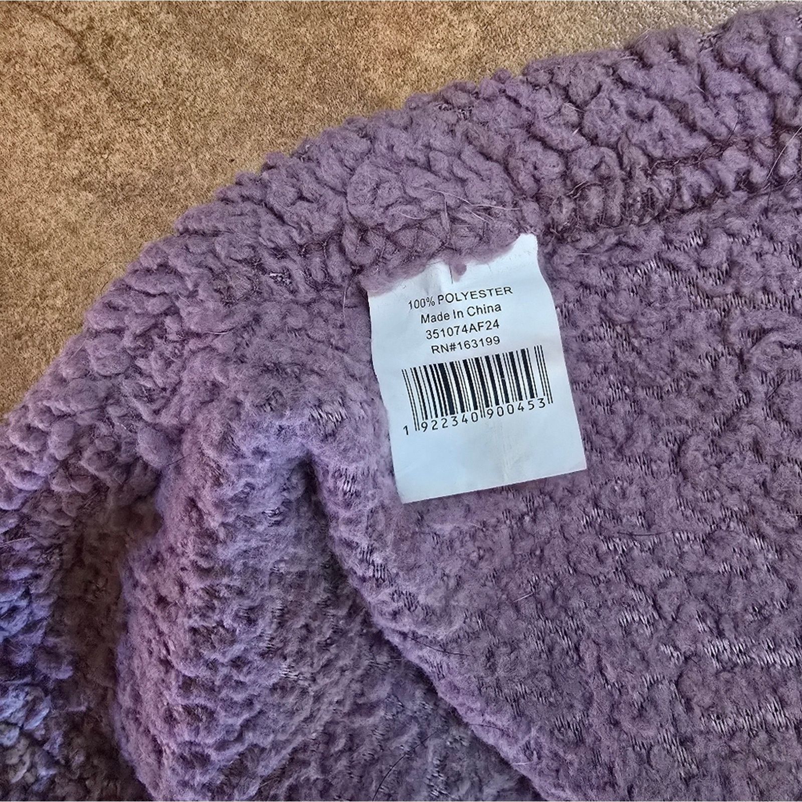 Other Dust Purple Plush Blanket Size ONE SIZE - 4 Thumbnail