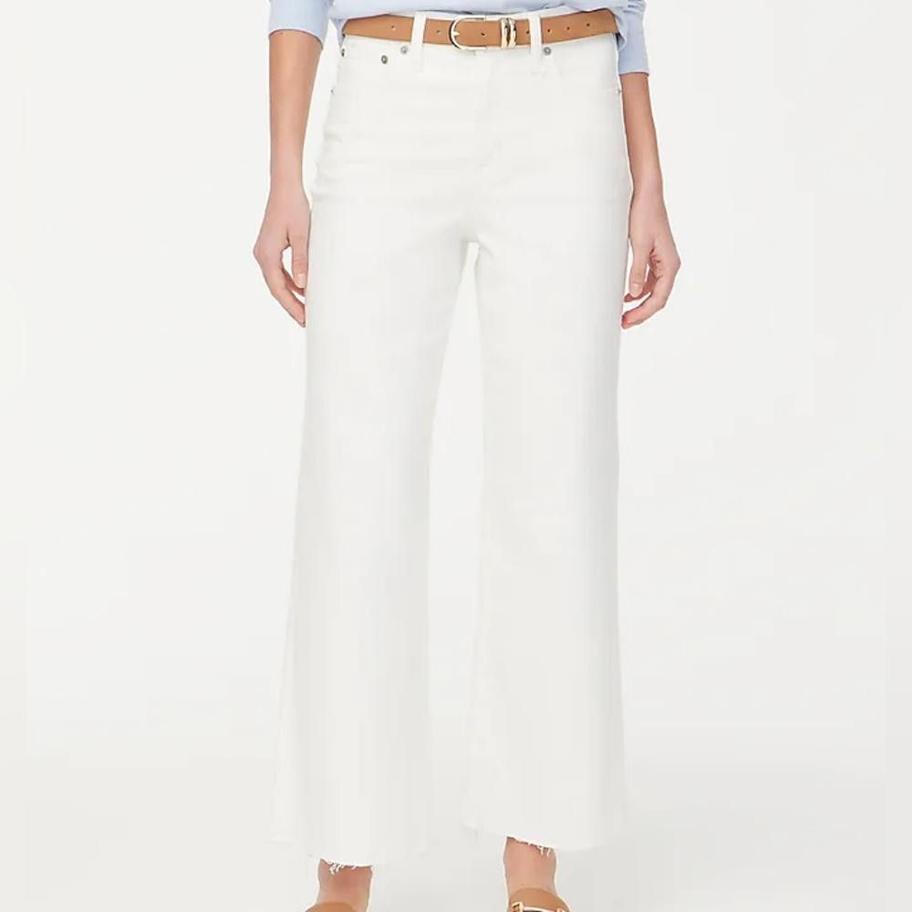 J.Crew J Crew Wide-Leg Crop Jean in All-Day Stretch Size 30" / US 8 / IT 44 - 1 Thumbnail