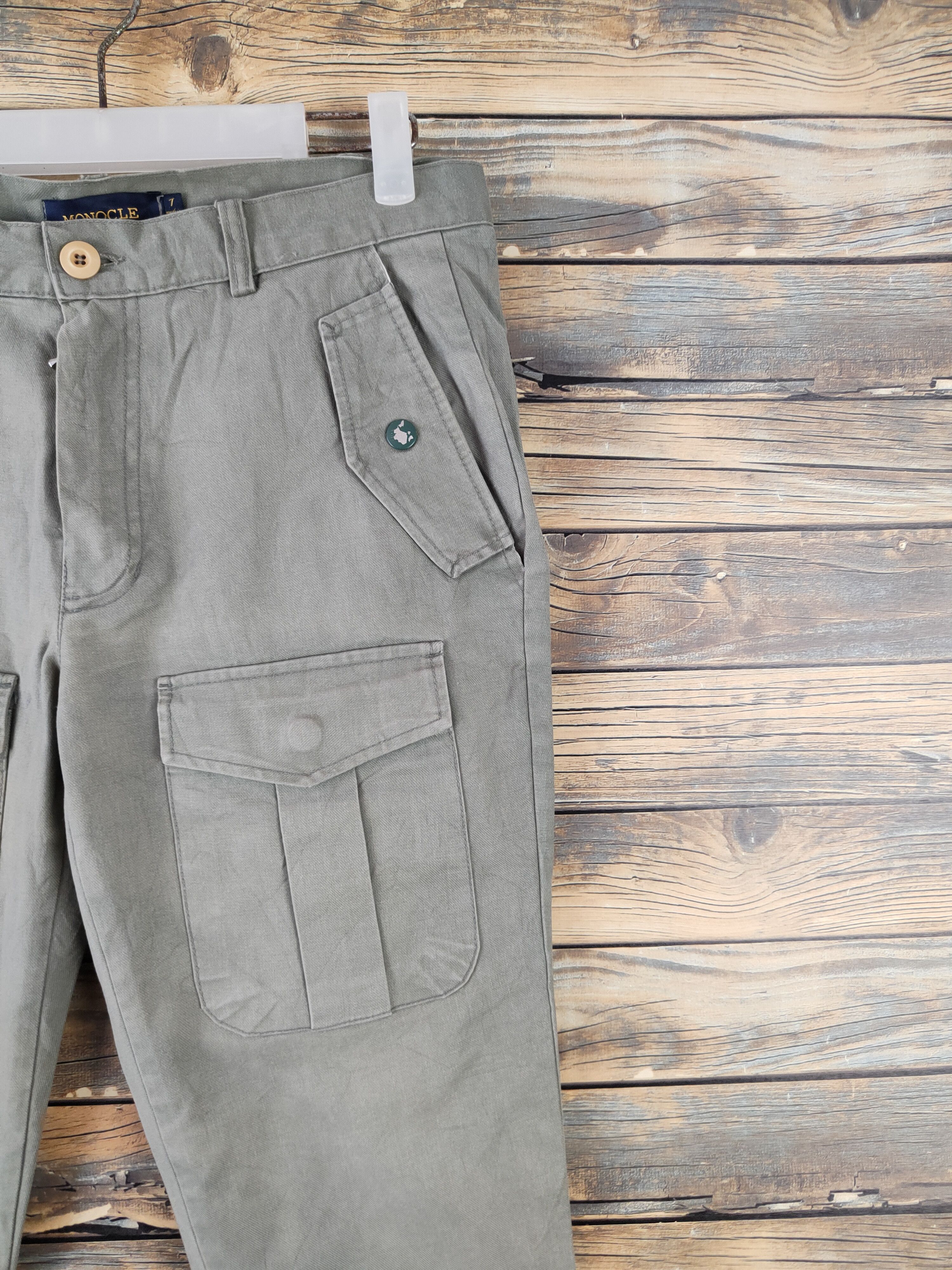 Monocle DL Monocle Green Faded Multipocket Tactical Cargo Pants #183 Size 29" - 5 Thumbnail