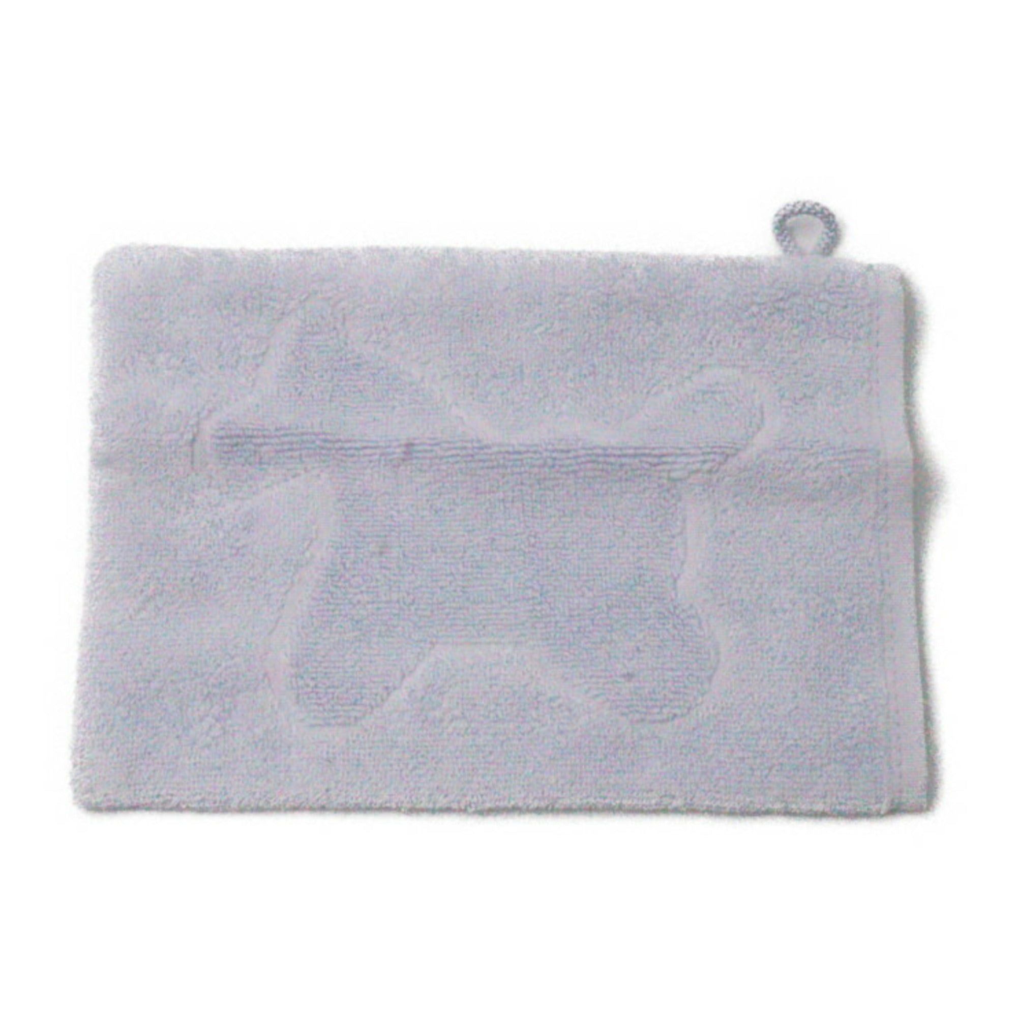 image of Hermes Yurikiba Baby Line Pouch Cotton Light Blue Pile Fabric Bath Mittens in Black, Women's