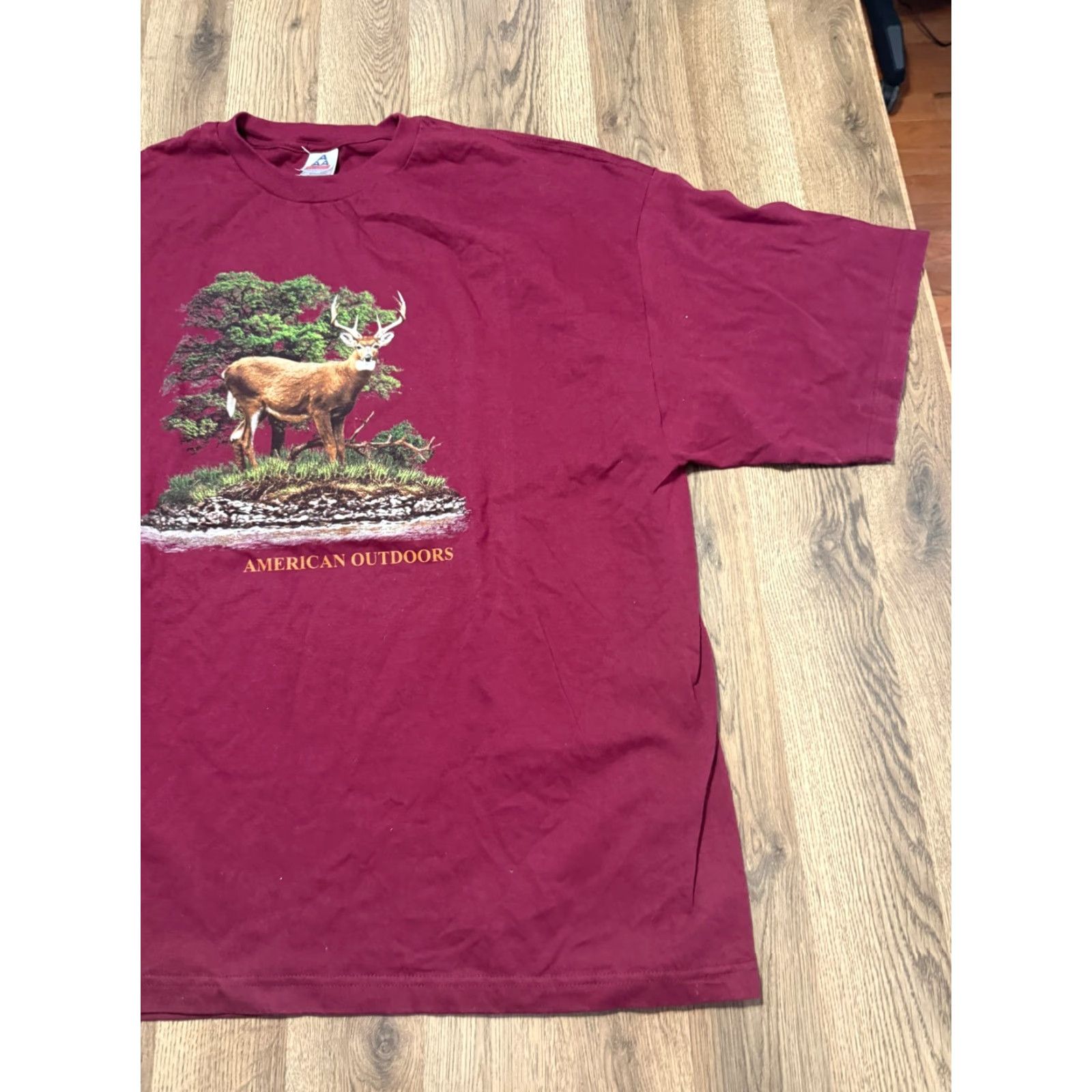AAA VINTAGE Alstyle Apparel & Activewear Shirts 4XL Maroon American Outdoors Deer Shirt Men 4XL Red Modern Seasonal Women Men Boys Girls Size US XXL / EU 58 / 5 - 2 Thumbnail