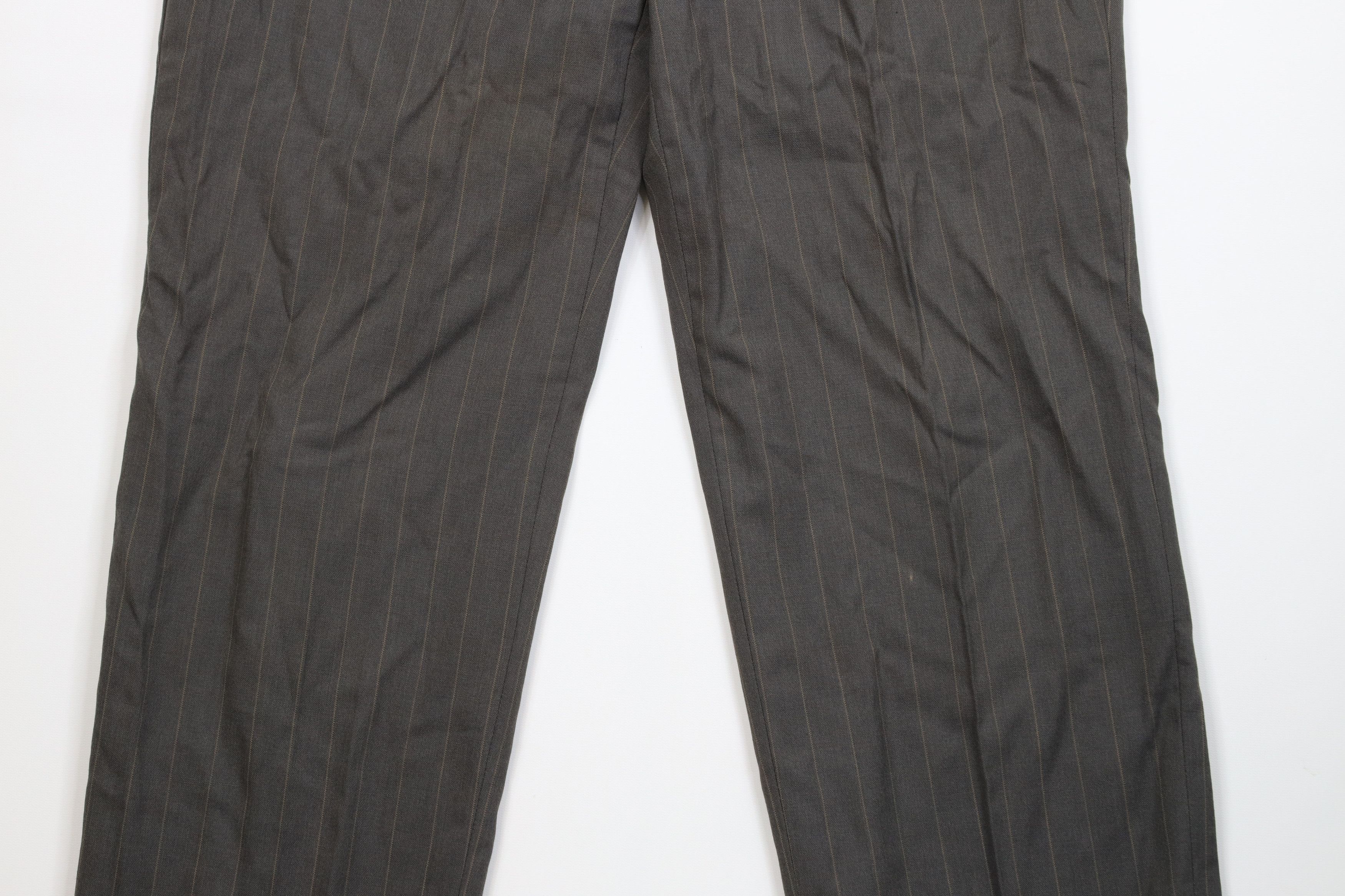 Vintage Vintage 70s Striped Wool Blend Knit Wide Leg Chino Pants USA Size US 34 / EU 50 - 3 Thumbnail