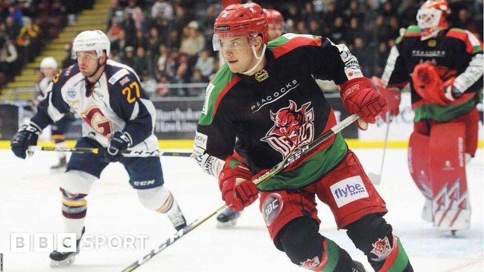 NHL × Vintage CARDIFF DEVILS HOCKEY JERSEY BLACK ICE HOCKEY SHIRT ENGLAND Size US S / EU 44-46 / 1 - 10 Thumbnail