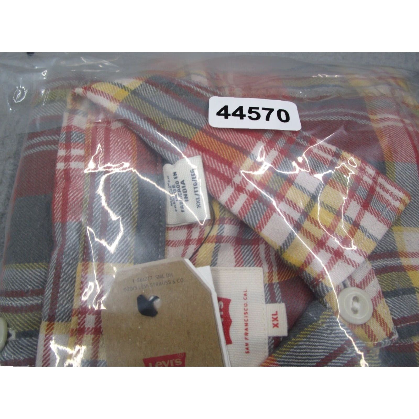 Levi's VINTAGE Levi's Men's Shirt Long Sleeve Button Up Twill Plaid Casual Workwear 2XL Red Size US XXL / EU 58 / 5 - 8 Thumbnail