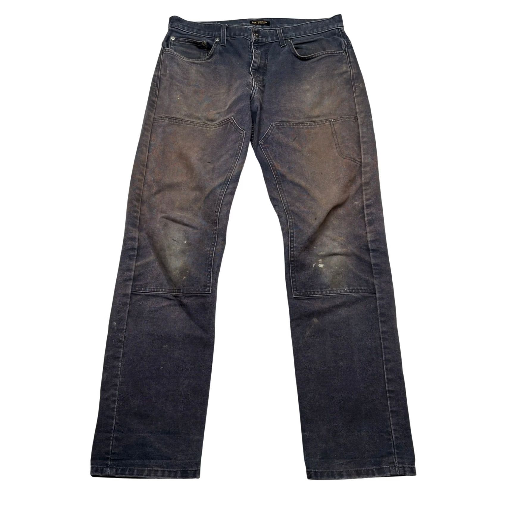Flint And Tinder Flint and Tinder Workwear Pants Men's 33x31.5 Double Knee Faded Canvas Size US 33 - 2 Thumbnail