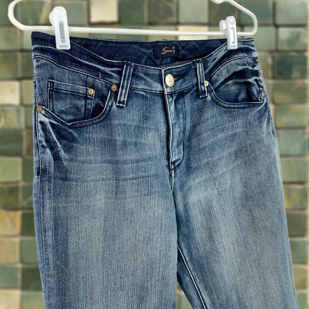 Vintage VINTAGE Seven7 Jeans Bootcut Womens 8 Blue Denim 5-Pocket Zipper Button Pocketed Pockets Size 30" / US 8 / IT 44 - 1 Thumbnail