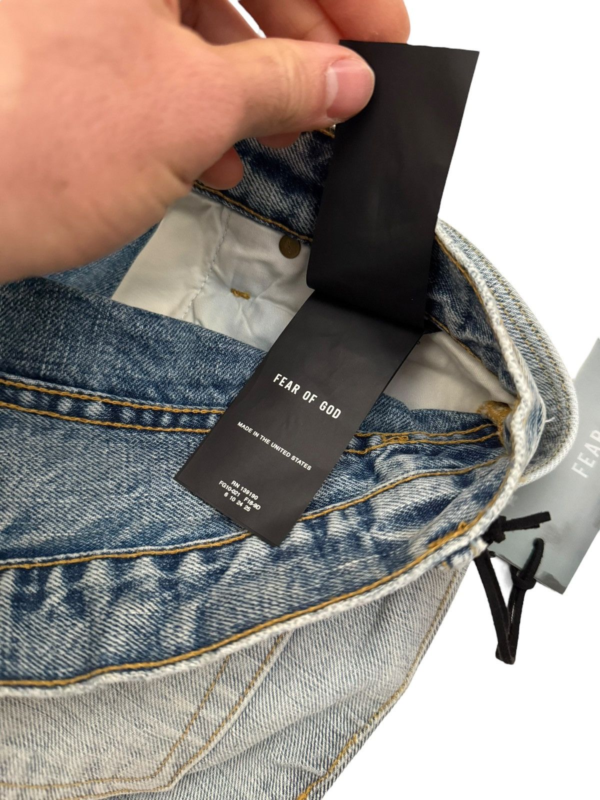 Fear of God Inside Out Belt Drawstring Denim Size US 28 / EU 44 - 11 Thumbnail