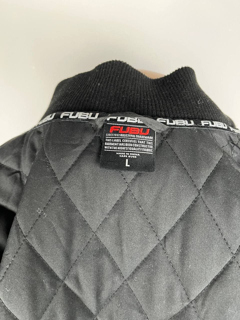 Fubu FUBU Wool Varsity Bomber Jacket Men’s Black Logo Spell out Size US L / EU 52-54 / 3 - 10 Thumbnail