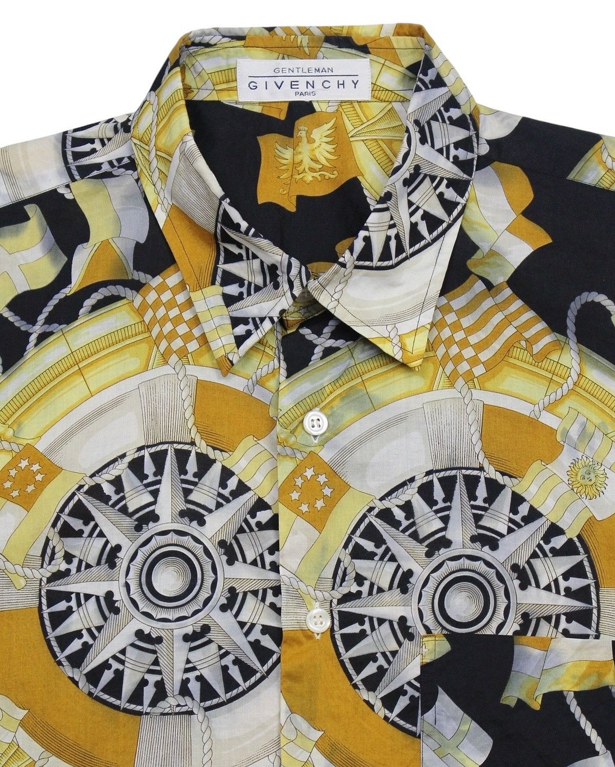 Givenchy 1990S GIVENCHY GENTLEMAN PARIS FLAG PRINT SHIRT Size US L / EU 52-54 / 3 - 3 Thumbnail