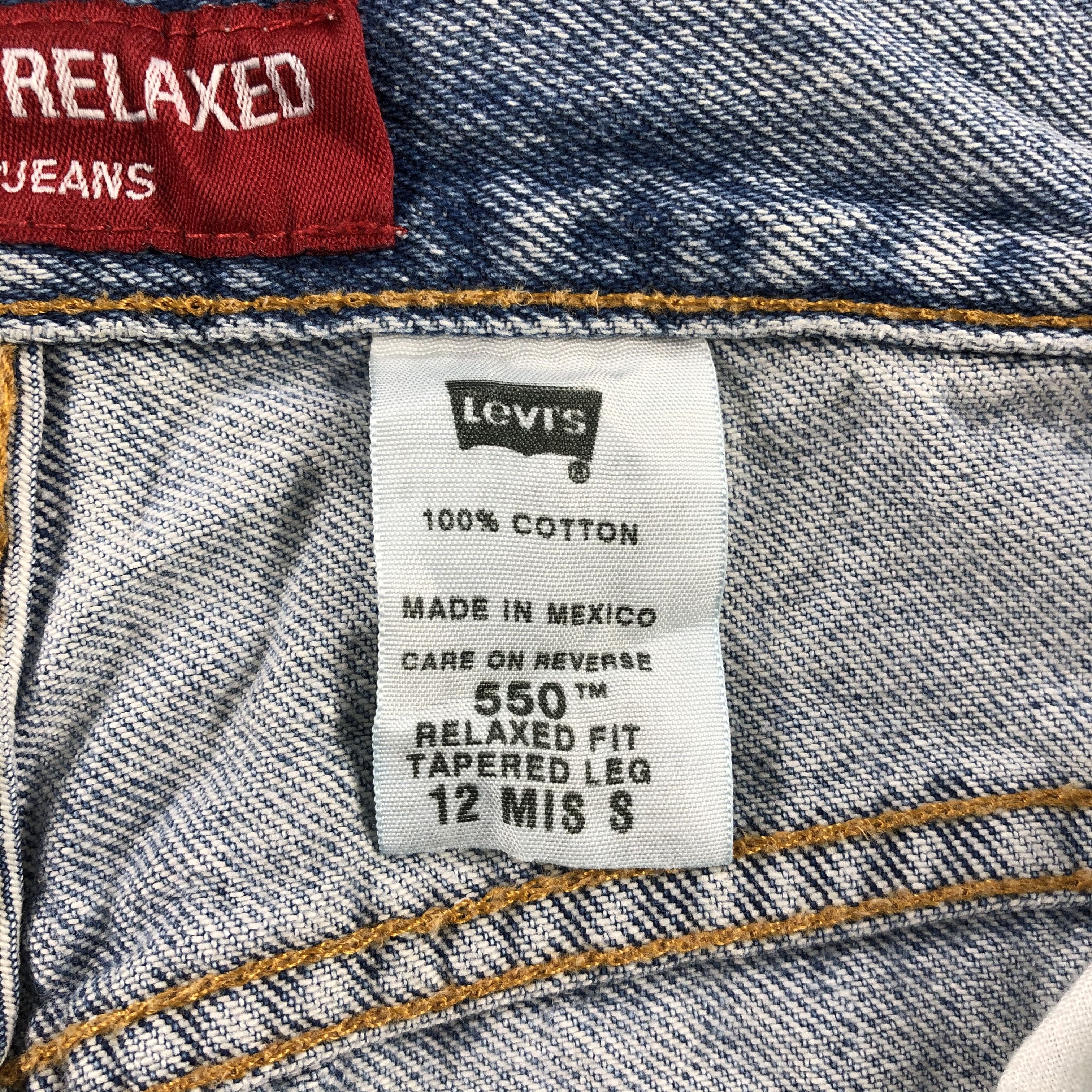 Levi's Vintage Levis 550 Jeans Medium Wash Denim KJ876 Size 31" - 9 Thumbnail