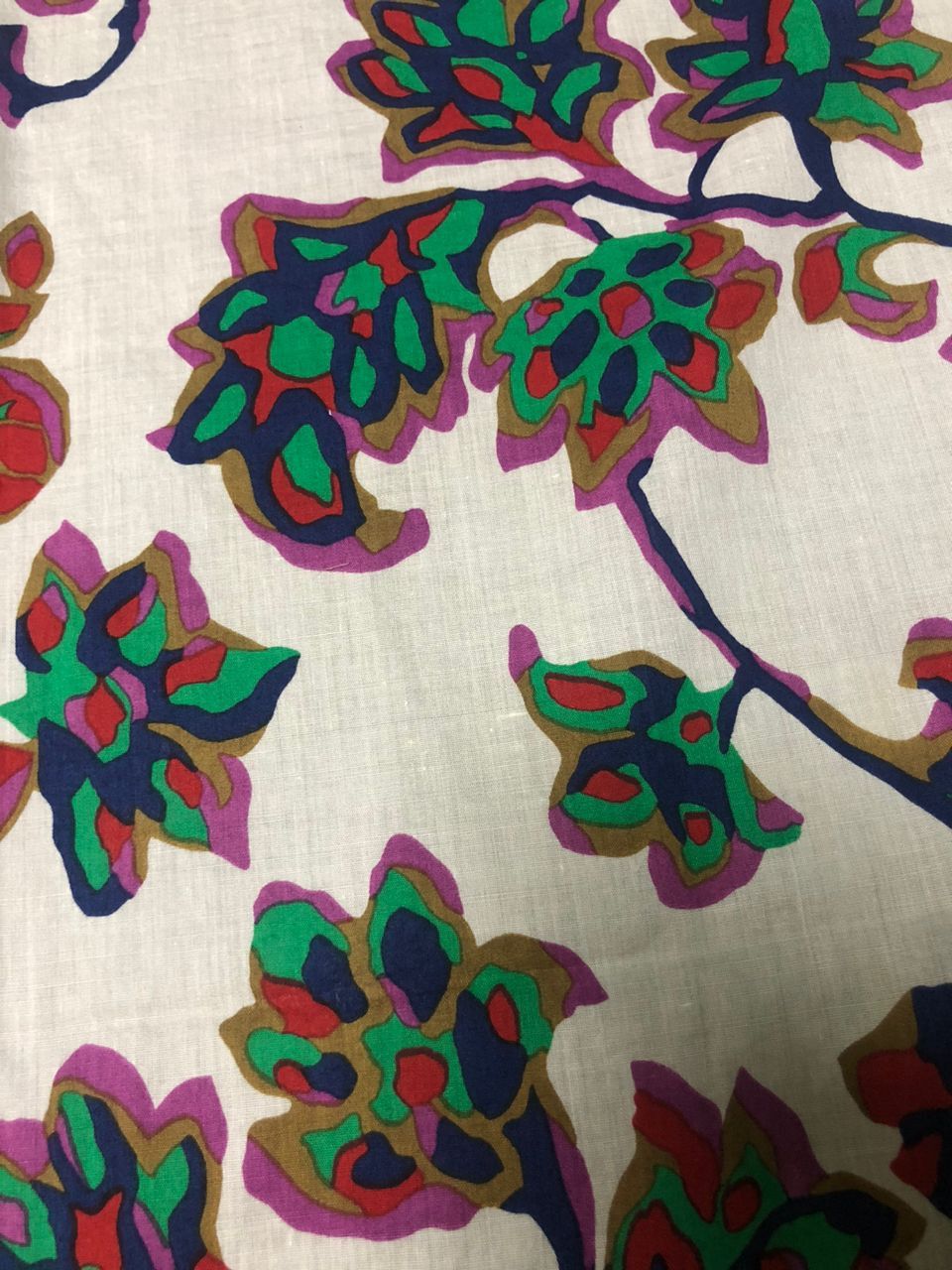 Yves Saint Laurent Vintage Yves Saint Laurent Cotton Shawl Scarf Flowers Design Size ONE SIZE - 7 Thumbnail