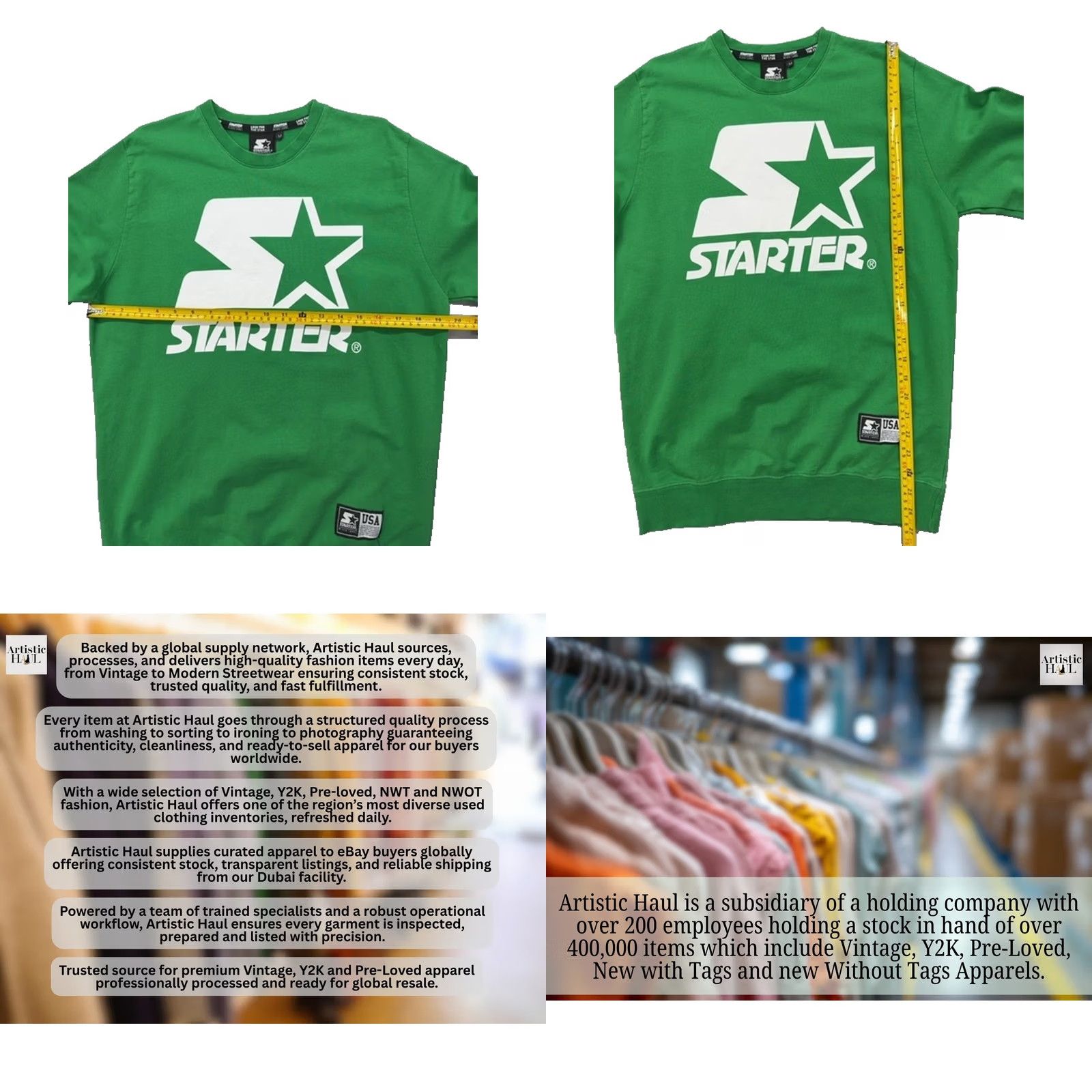 Starter Starter Black Label Green Crewneck Sweatshirt M Italy Cotton Long Sleeve Shirt Unisex Adult Womens Mens Size US M / EU 48-50 / 2 - 8 Thumbnail