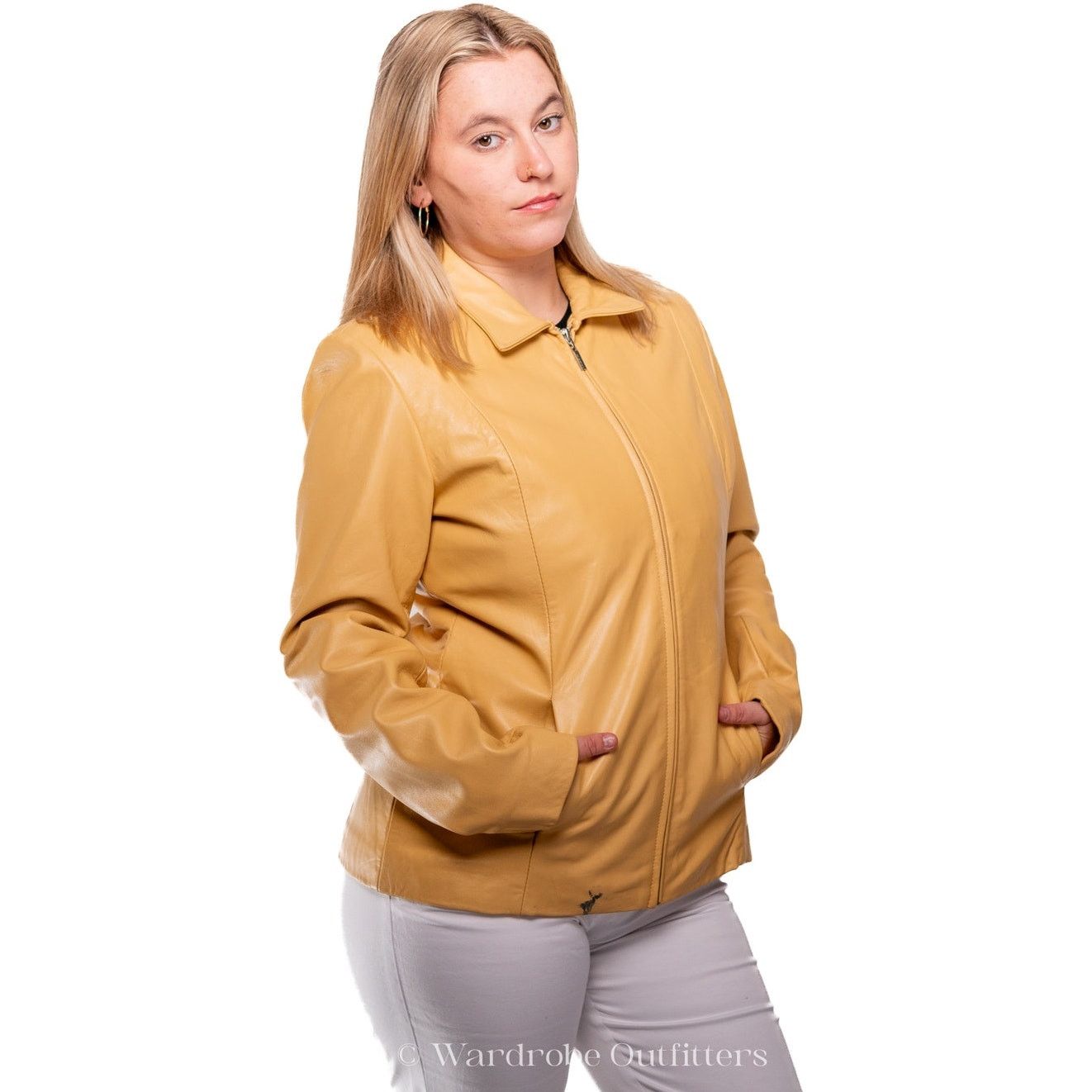 Wilsons Leather Wilsons Tan Leather Moto Jacket Blazer Size M / US 6-8 / IT 42-44 - 6 Thumbnail