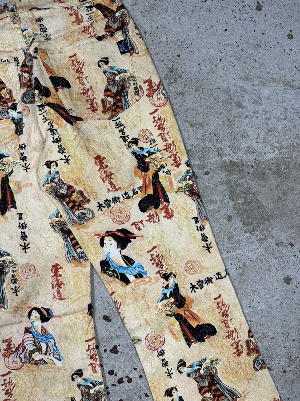 Japanese Brand Vintage 90s Japanese Print Japan Flare Boot Cut Pants Size US 28 / EU 44 - 16 Thumbnail